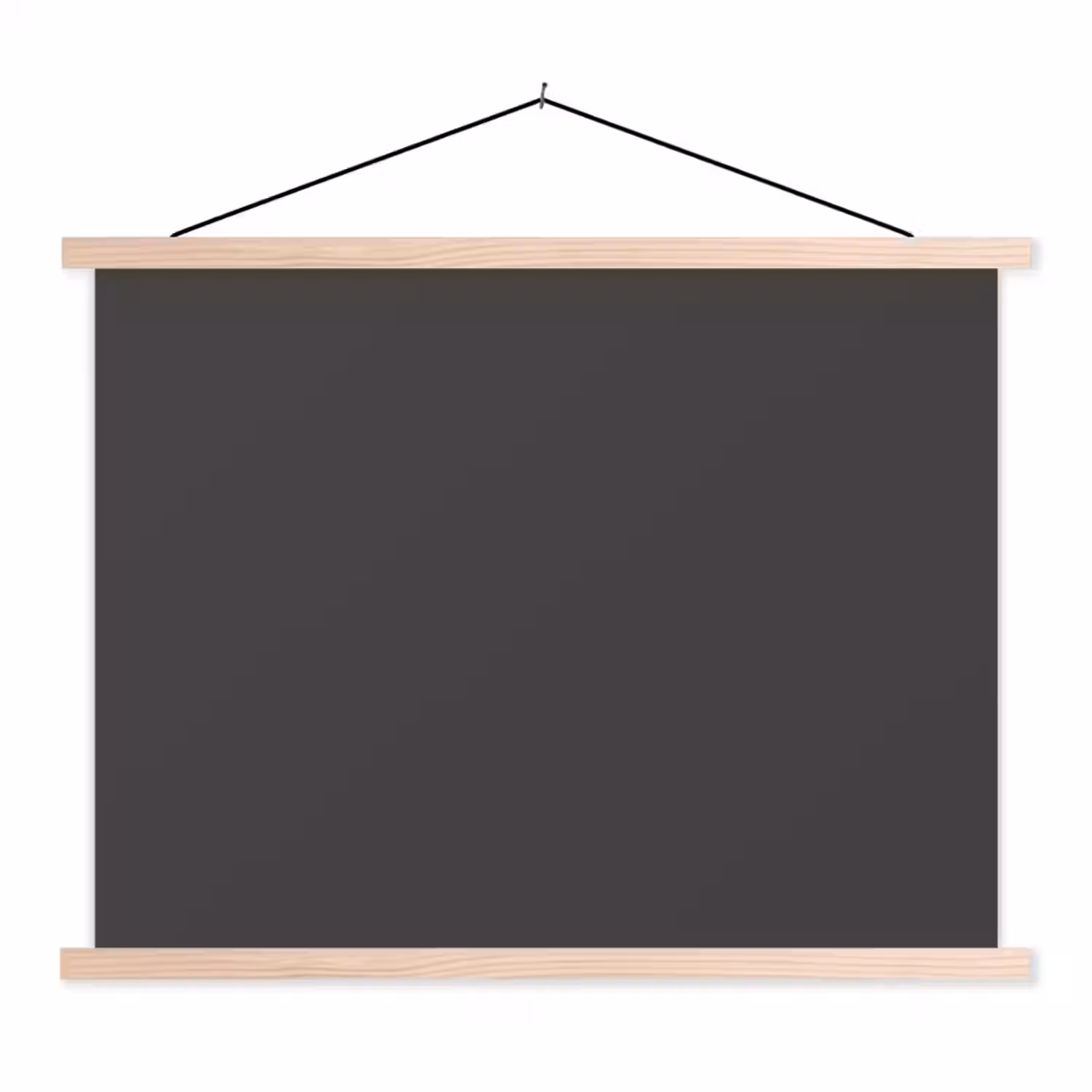 Charcoal - Grijs- Grey textielposter latten blank klein 122 -3d