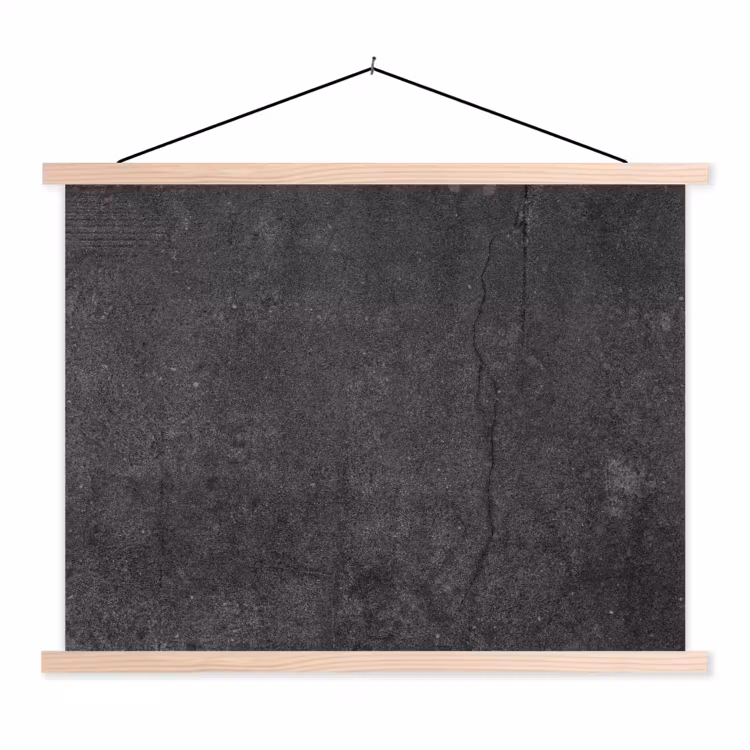 Beton - Zwart - Grijs - Rustiek - Industrieel textielposter latten blank klein -3d