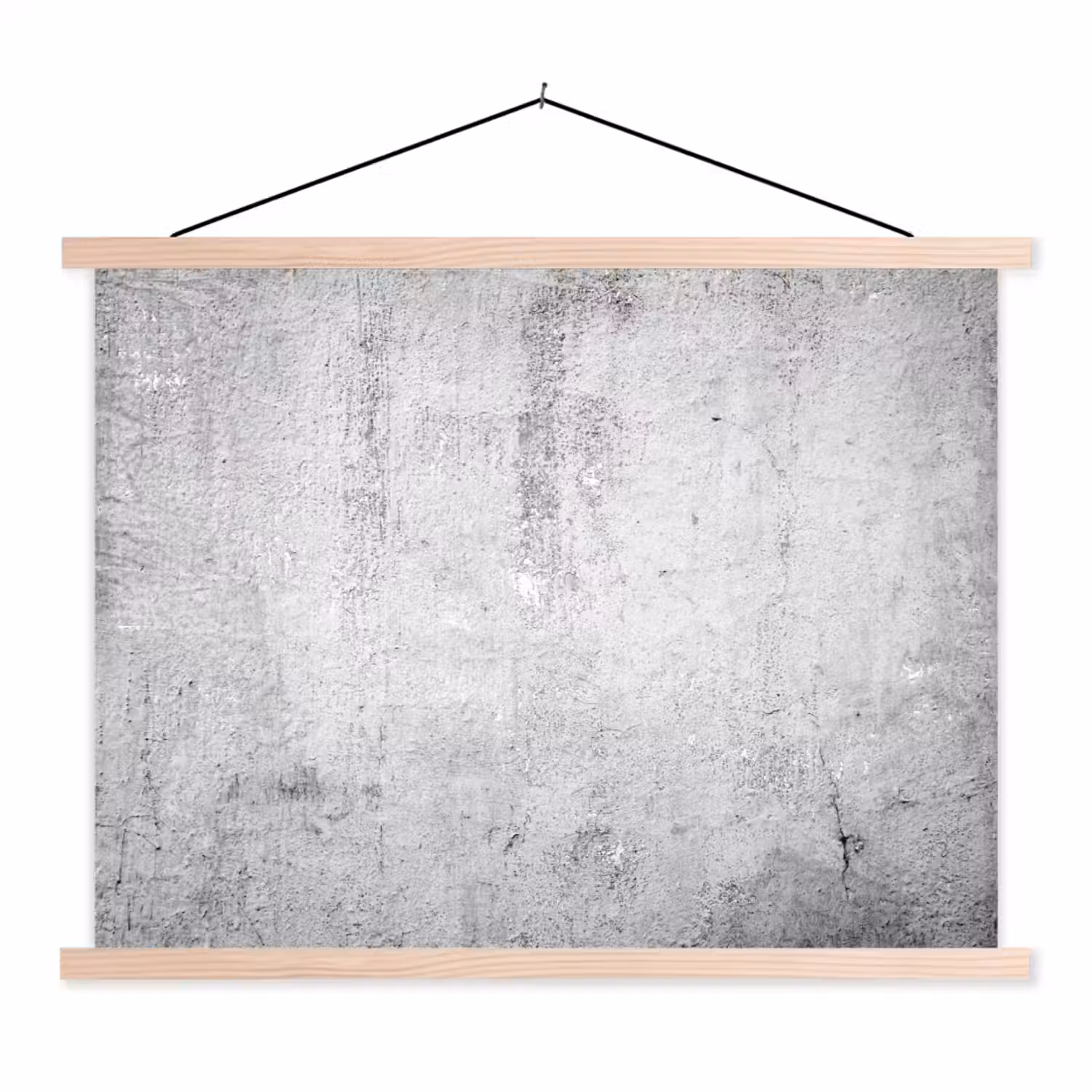 Beton - Grijs - Patroon - Vintage - Industrieel textielposter latten blank klein -3d