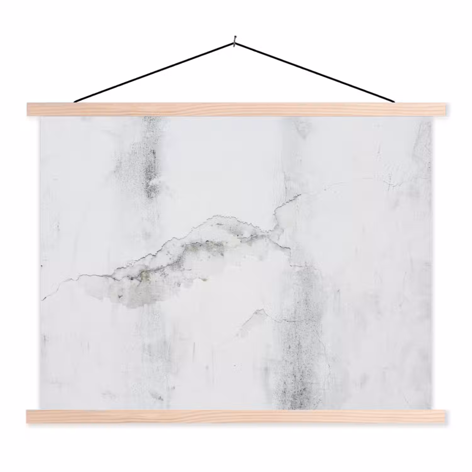 Beton - Grijs - Wit textielposter latten blank klein -3d