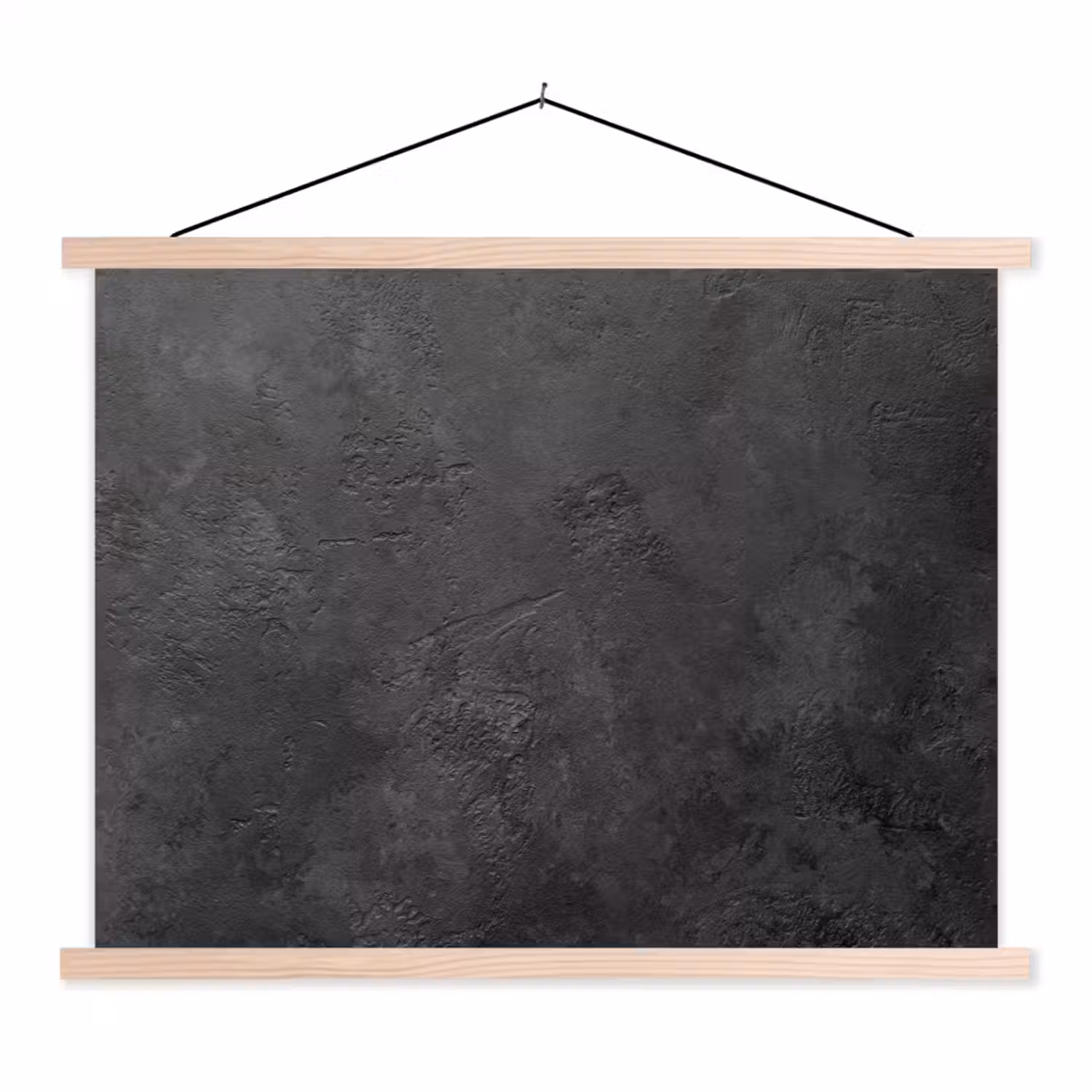 Beton - Structuur - Industrieel - Zwart - Grijs textielposter latten blank klein -3d