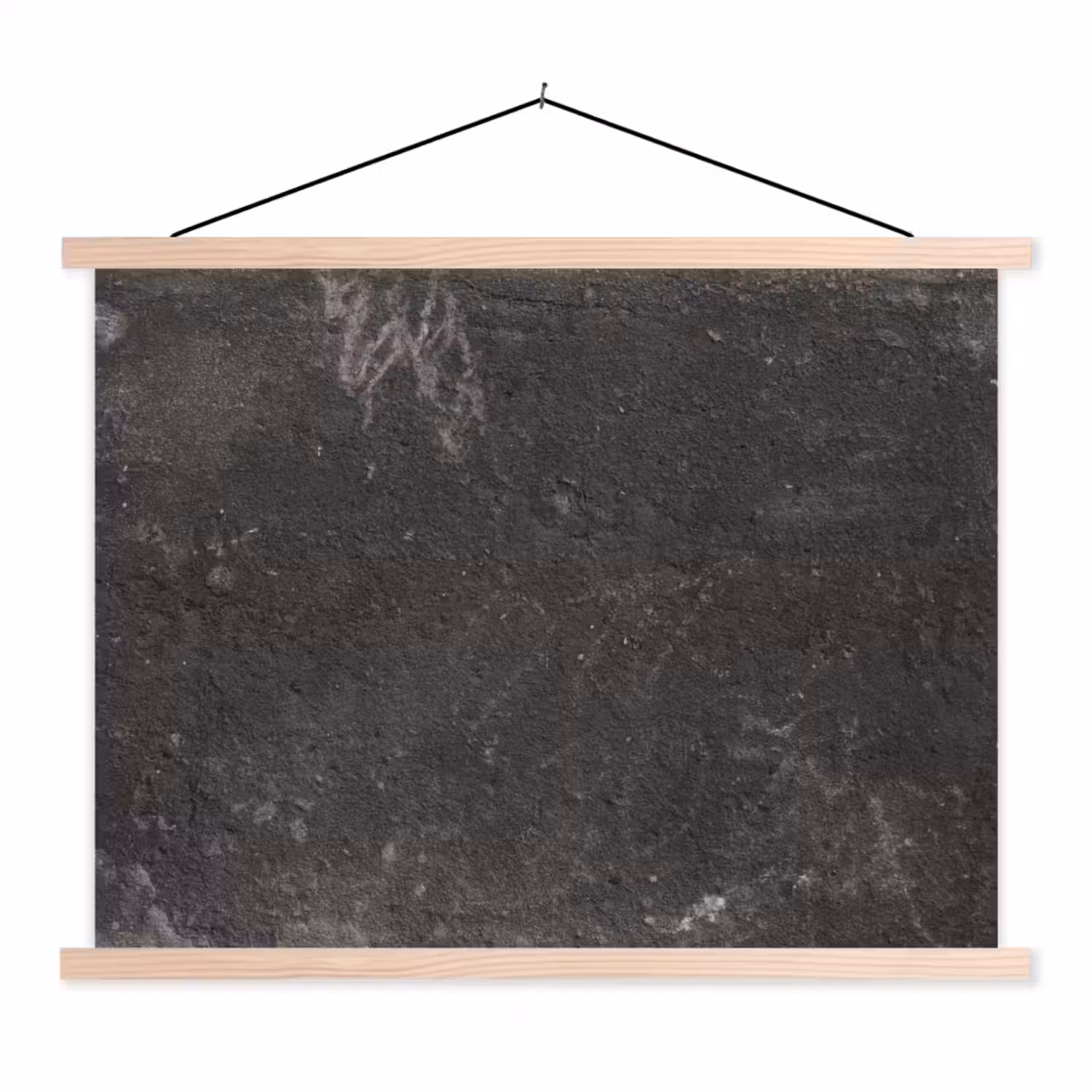 Beton - Muur - Zwart - Vintage - Industrieel textielposter latten blank klein -3d