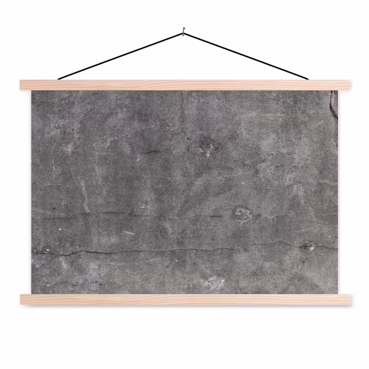 Beton - Muur - Cement textielposter latten blank klein -3d
