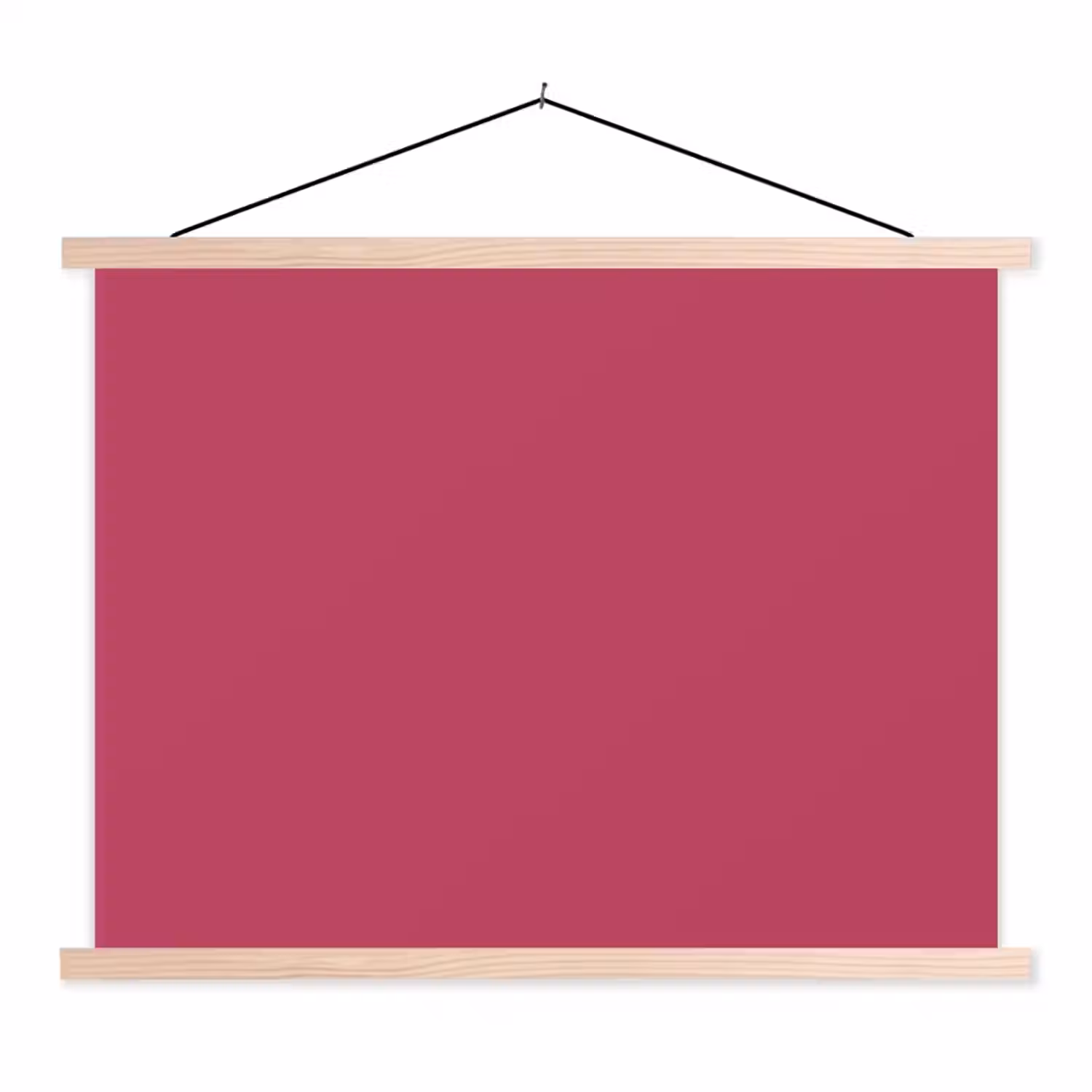 Deep - Berry - Rood textielposter latten blank klein 122 -3d