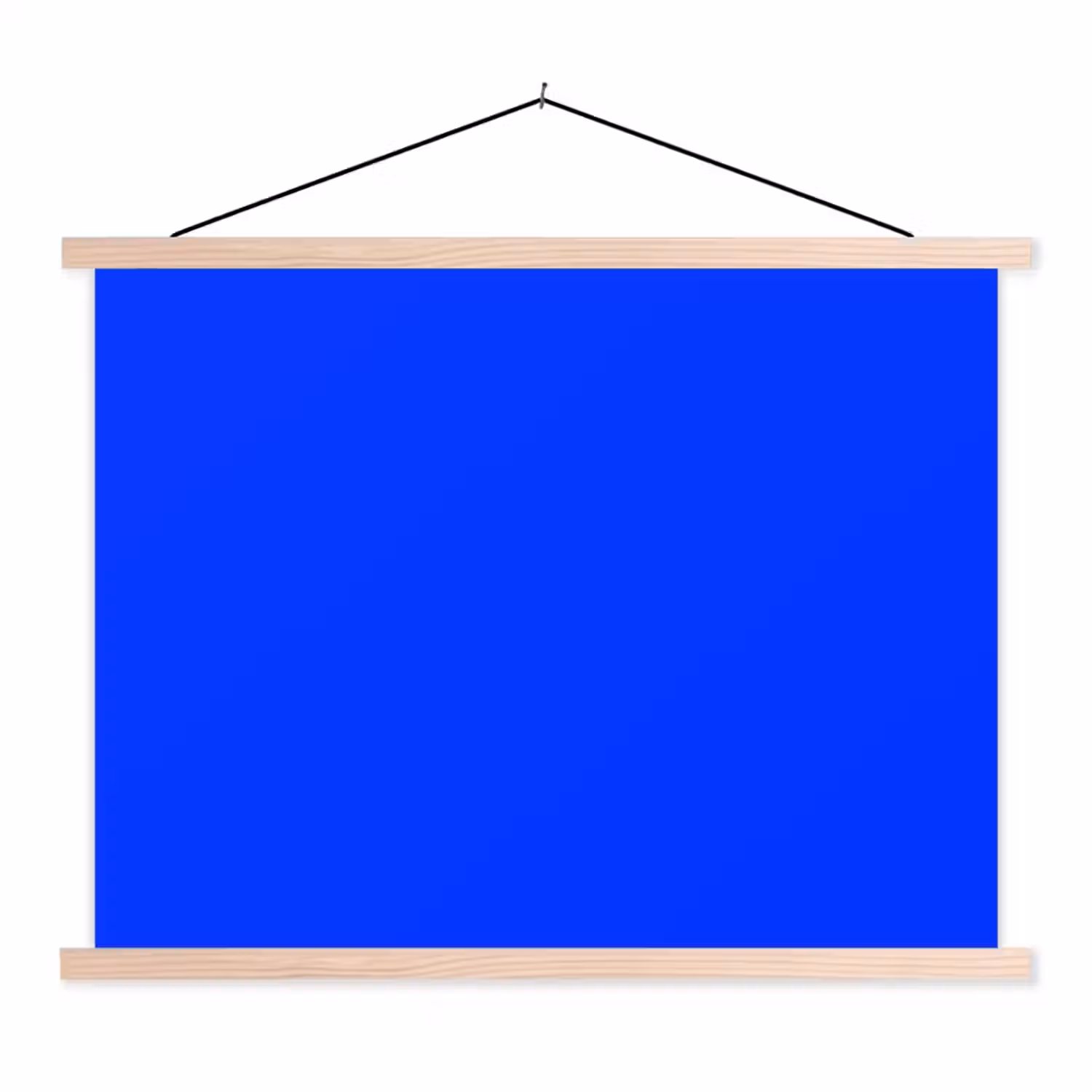 Electric - Blue - Blauw textielposter latten blank klein 122 -3d