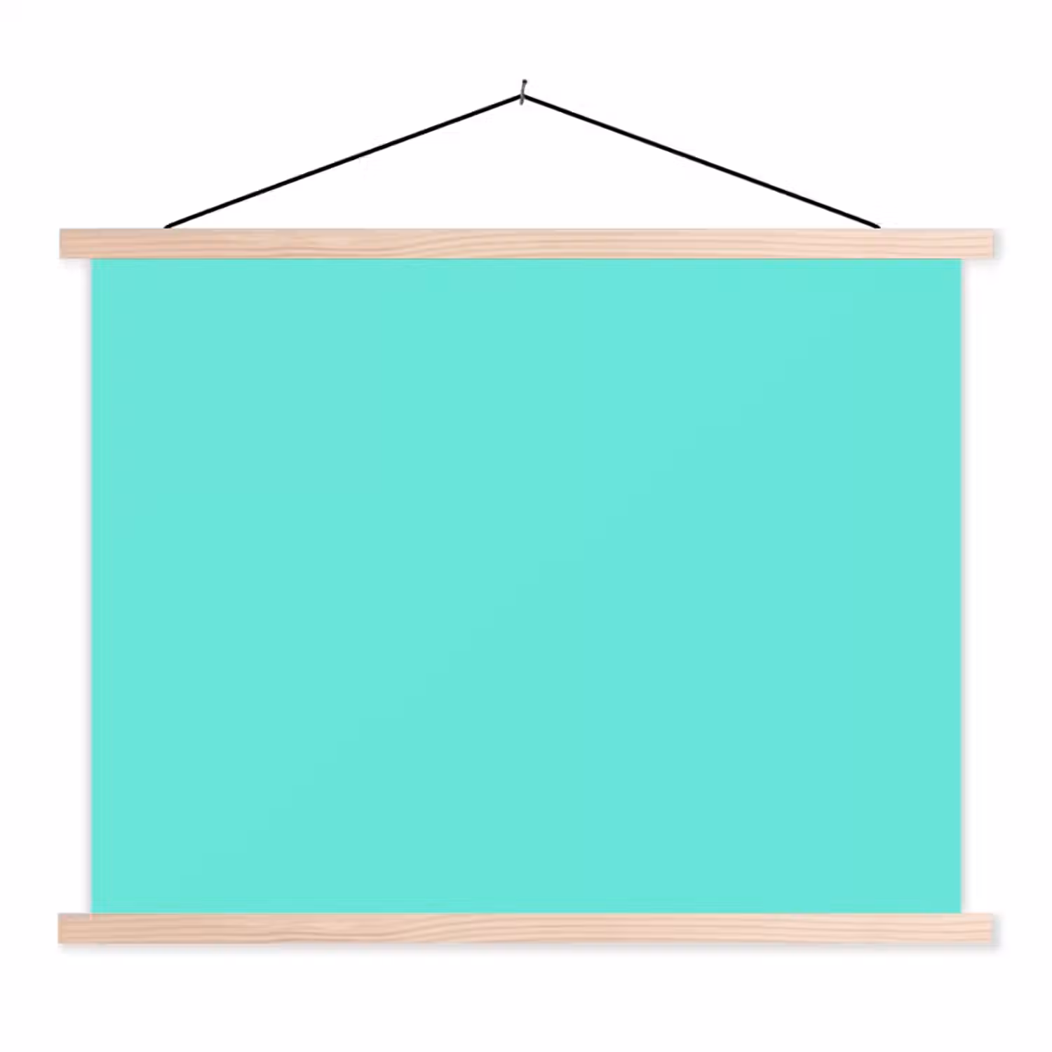 Electric - Cyan - Turkoois textielposter latten blank klein 122 -3d