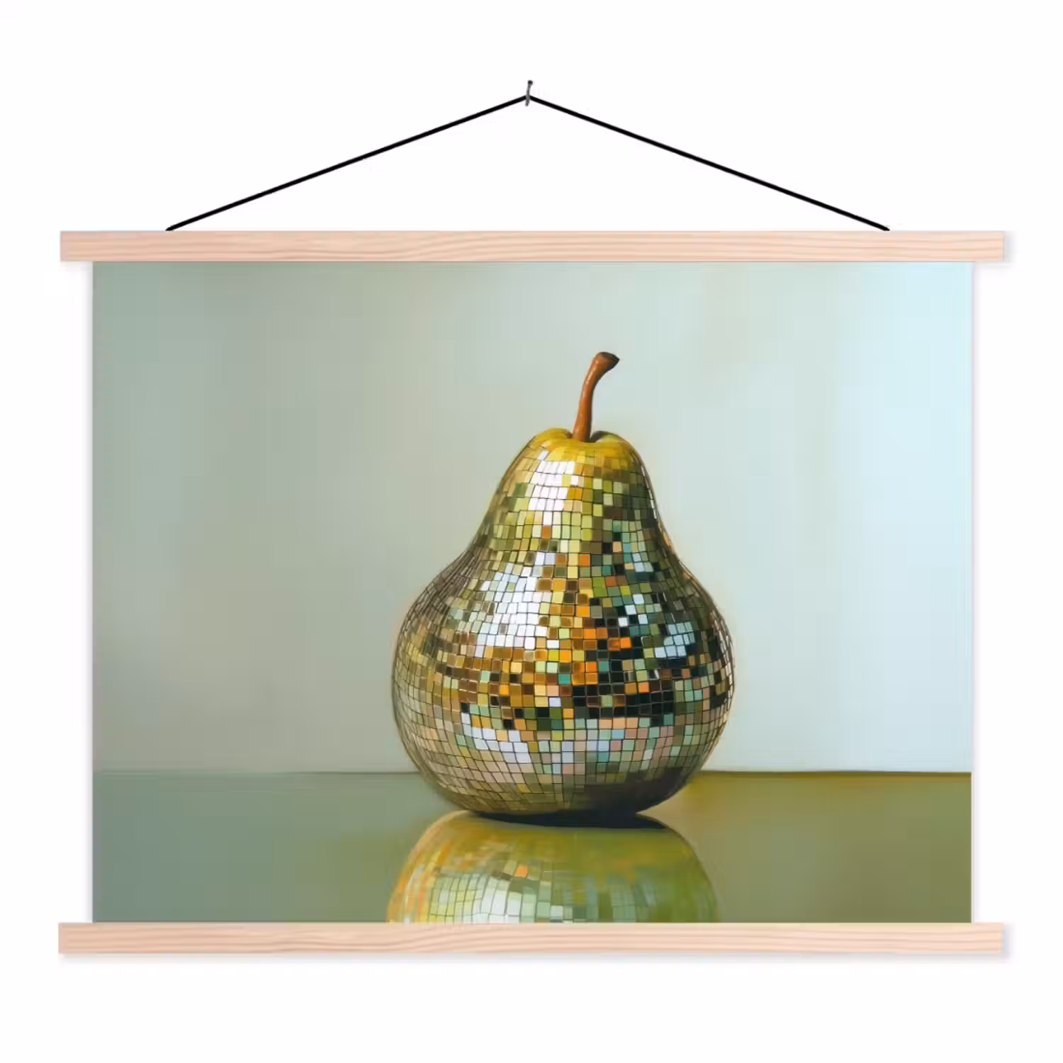 Fruit - Disco - Art - Glitter textielposter latten blank klein -3d