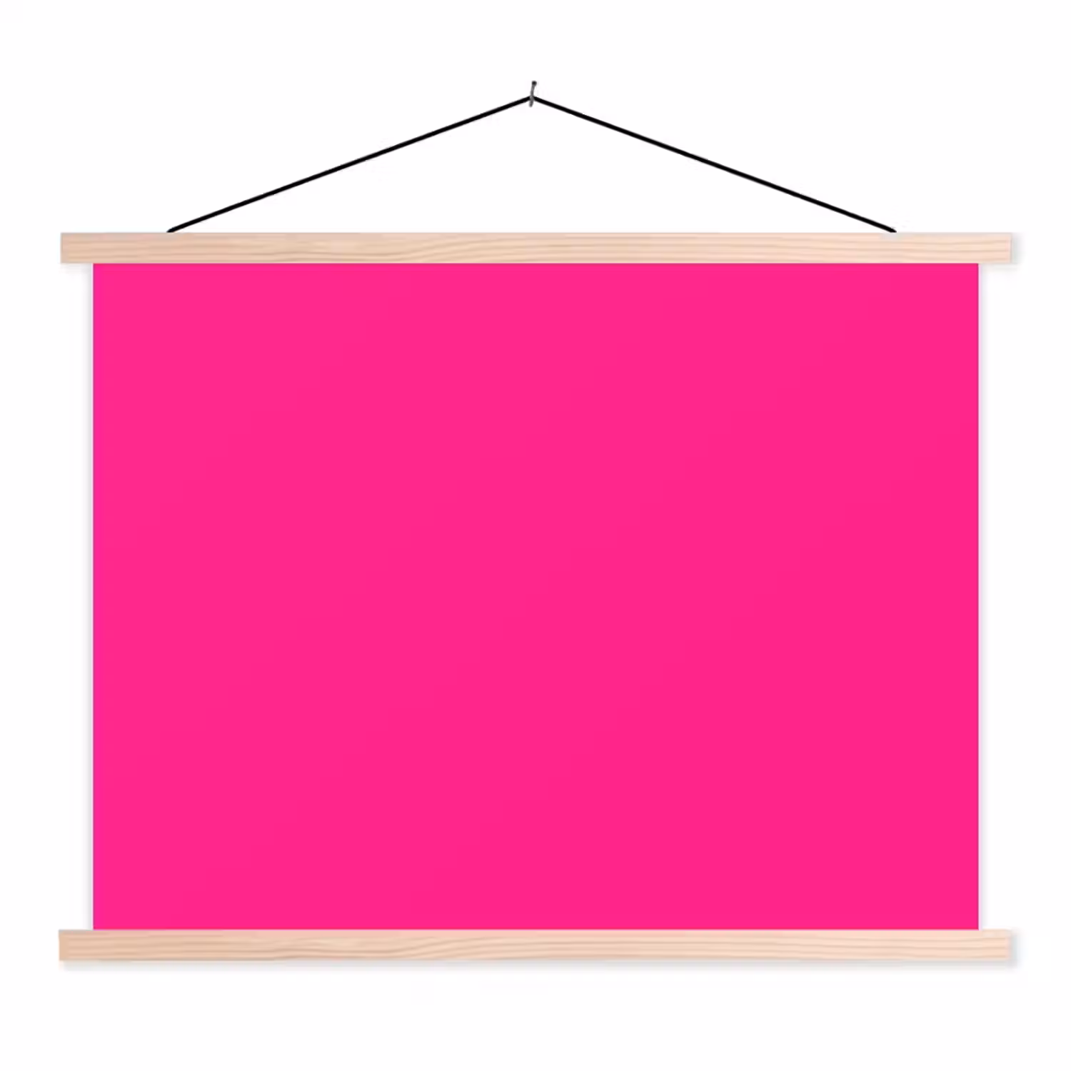 Hot - Fuchsia - Roze textielposter latten blank klein 122 -3d