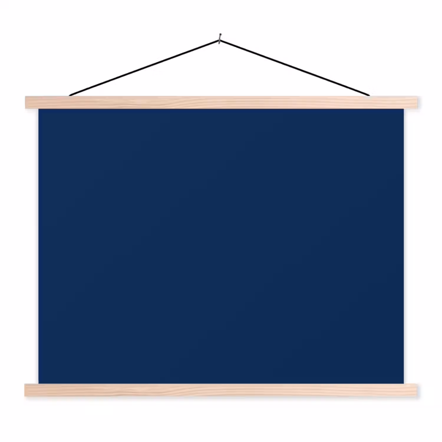 Midnight - Navy - Blauw textielposter latten blank klein 122 -3d