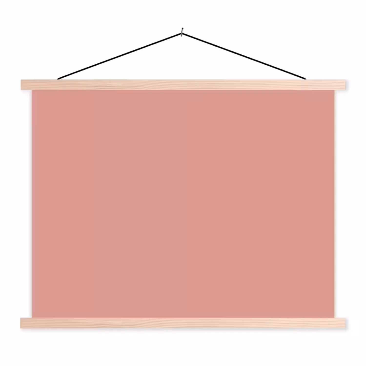 Muted - Salmon - Koraal textielposter latten blank klein 122 -3d
