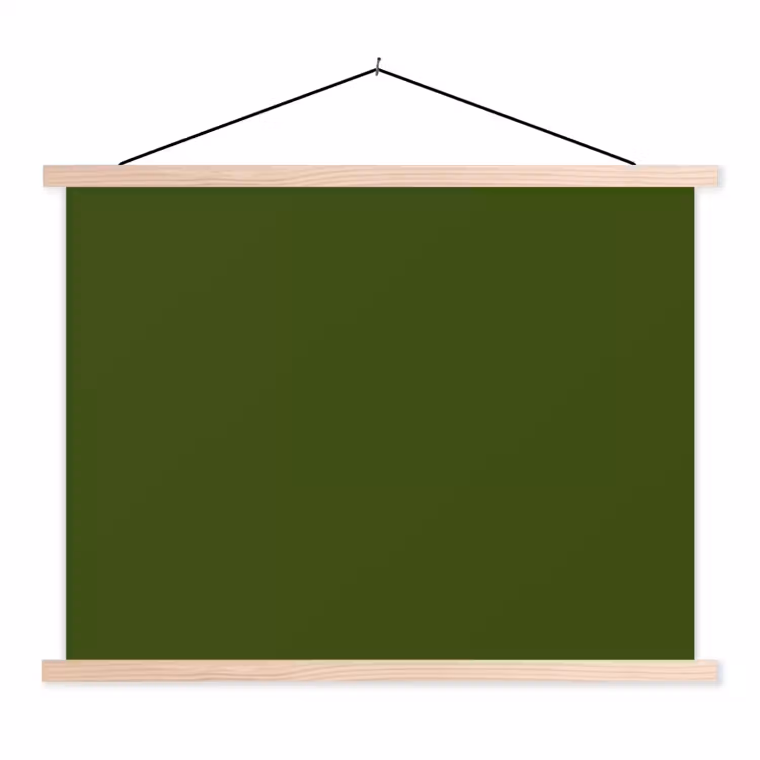 Olive - Drab - Groen textielposter latten blank klein 122 -3d