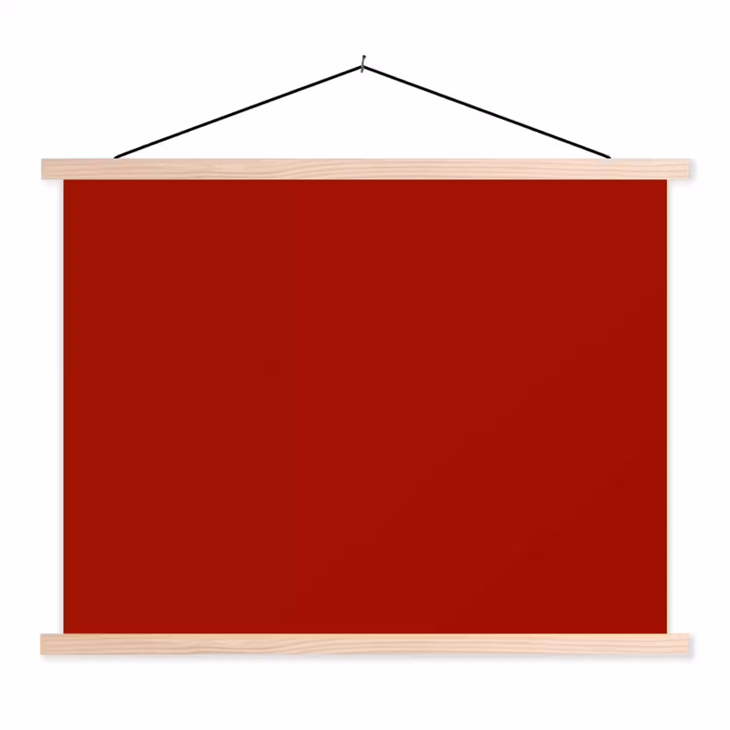 Oxblood - Maroon - Rood textielposter latten blank klein 122 -3d