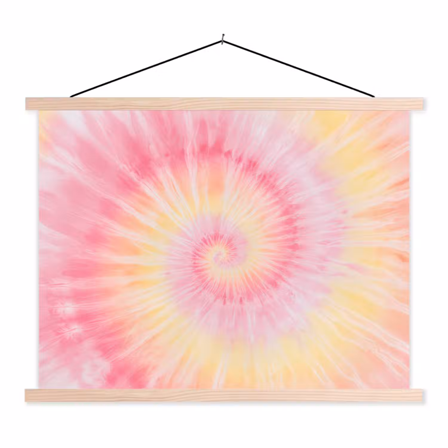 Patroon - Tie Dye - Pasteltinten - Roze textielposter latten blank klein -3d