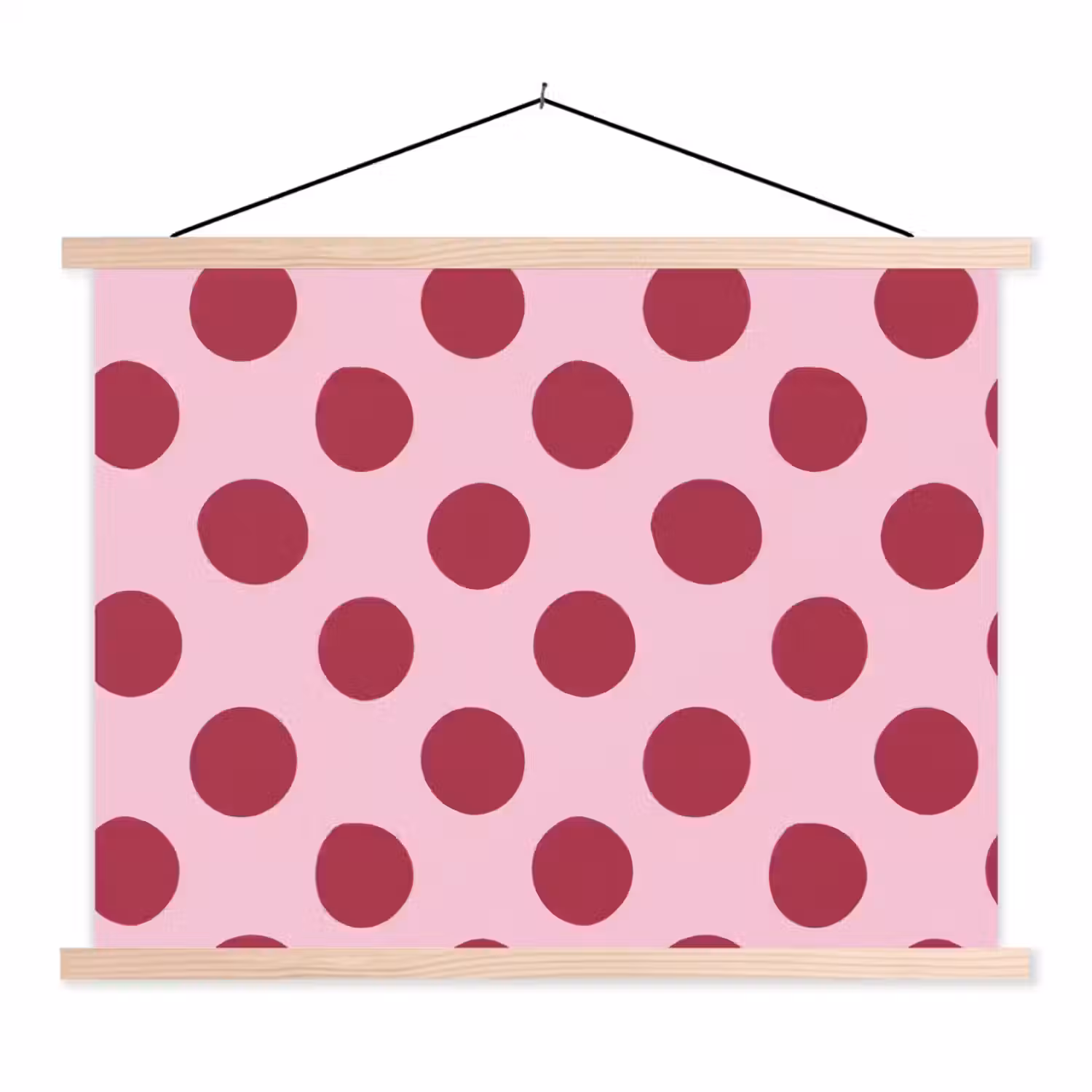 Stippen - Patroon - Bordeaux textielposter latten blank klein 122 -3d