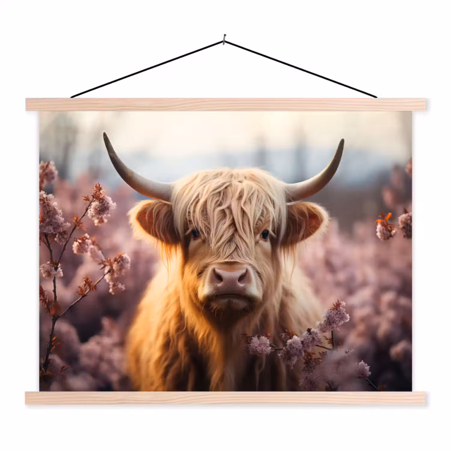 HOOFD textielposter latten blank klein -3d