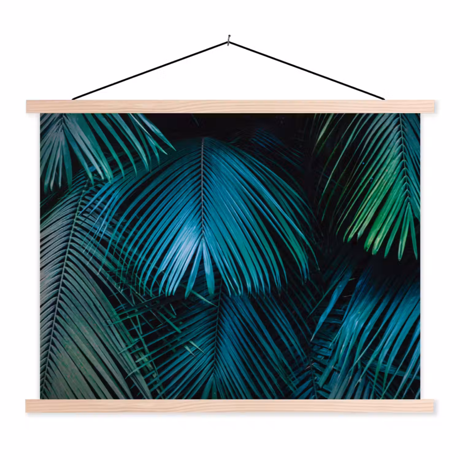 Inductie beschermer - Inductie afdekplaat - Tropical - Jungle - Bladeren - Groen textielposter latten blank klein -3d