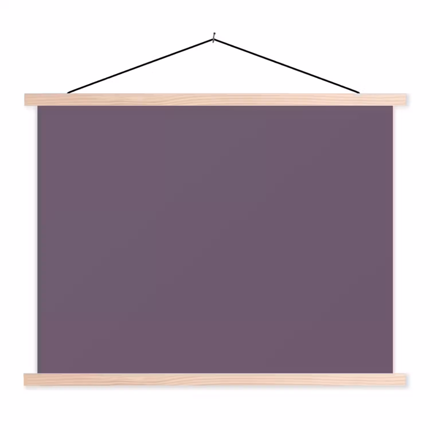 Velvet - Aubergine - Paars textielposter latten blank klein 122 -3d