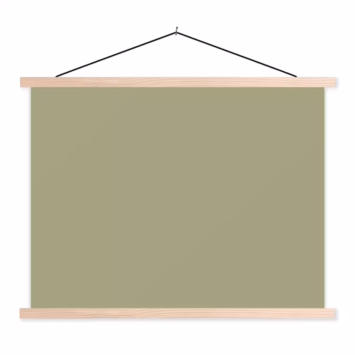 Vintage - Sage - Groen textielposter latten blank klein 122 -3d