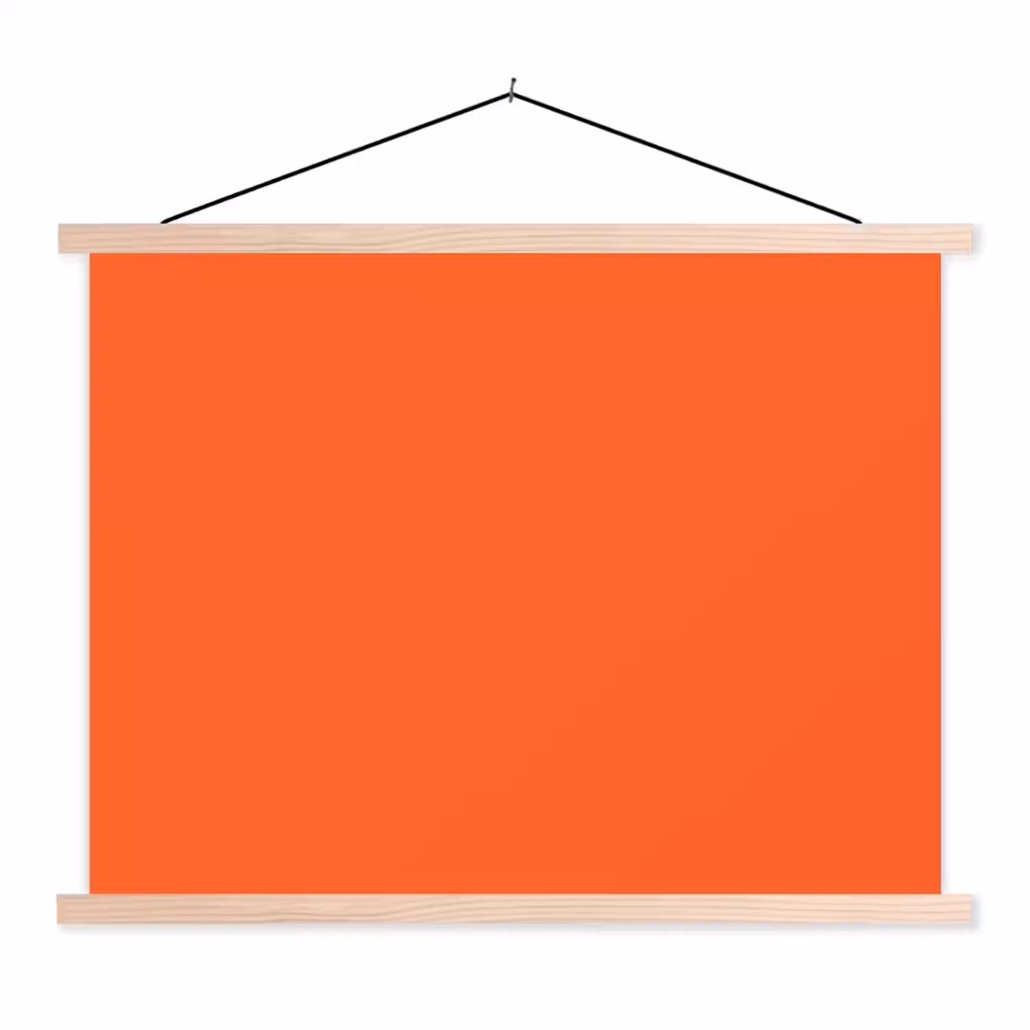 Vivid - Amber - Oranje textielposter latten blank klein 122 -3d