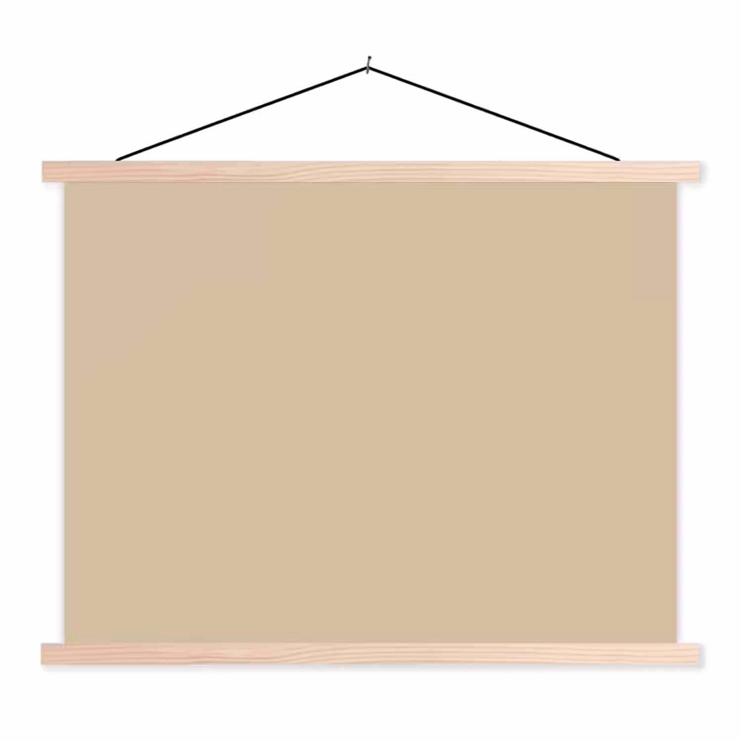 Warm - Sand - Nude textielposter latten blank klein 122 -3d