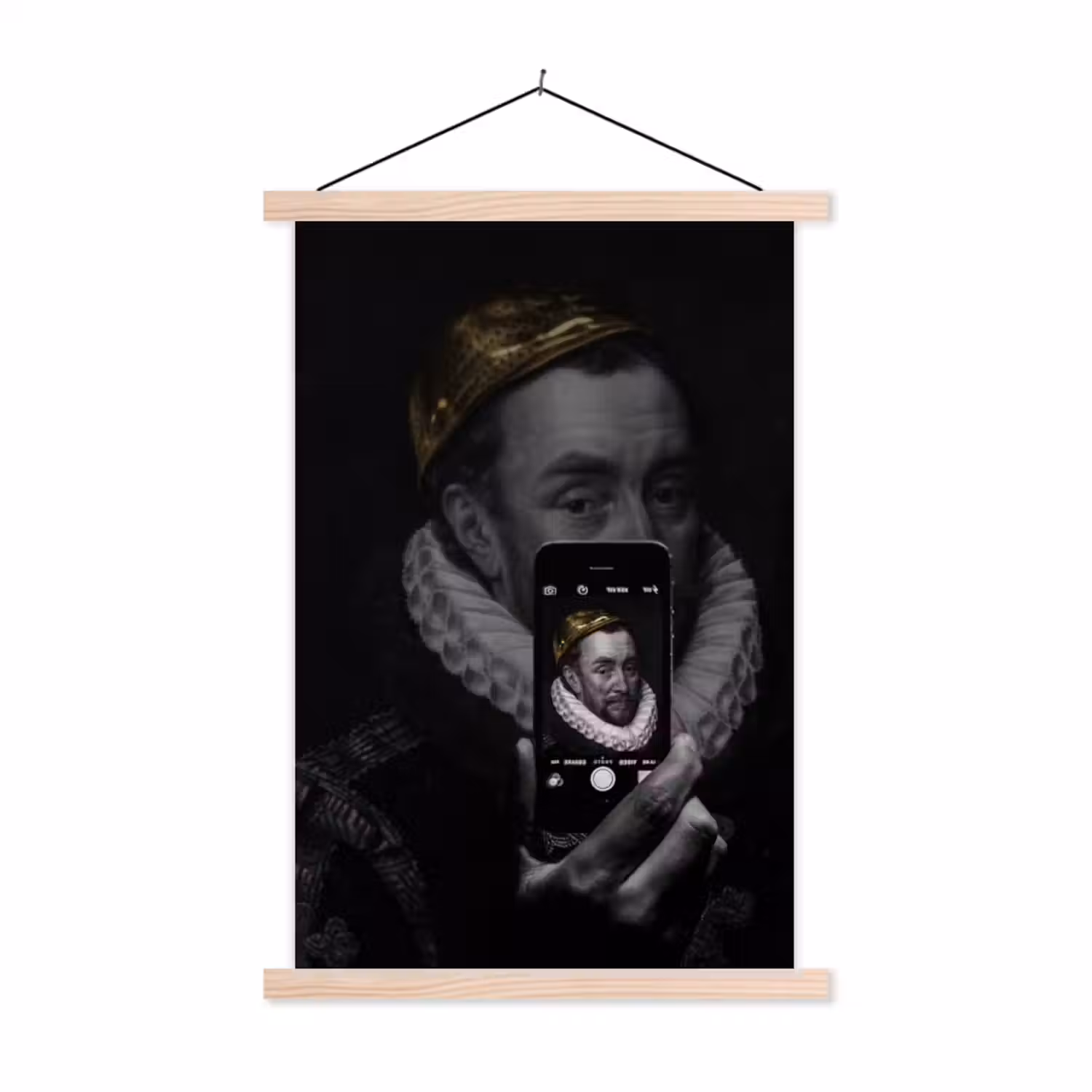 Willem van Oranje - Adriaen Thomasz - Smartphone textielposter latten blank klein -3d