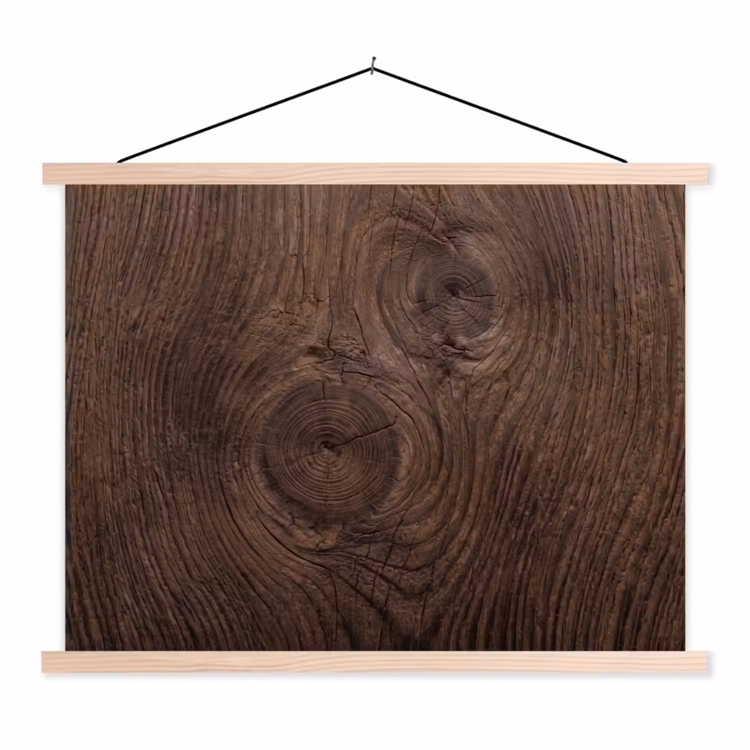 Houtnerf - Textuur - Patroon - Bruin - Rustiek textielposter latten blank klein -3d
