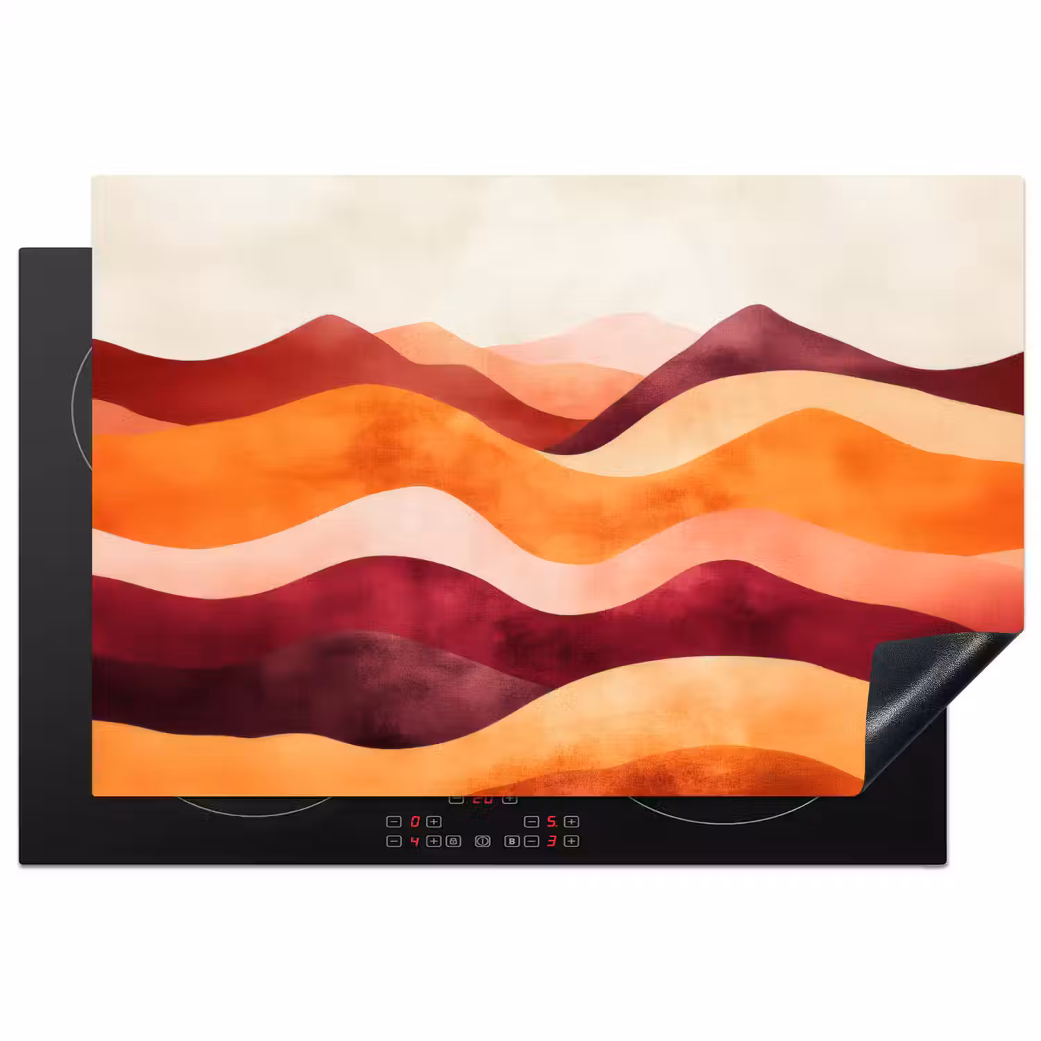 Abstract - Landschap - Golven Inductie beschermer vinyl 3mm klein -3d