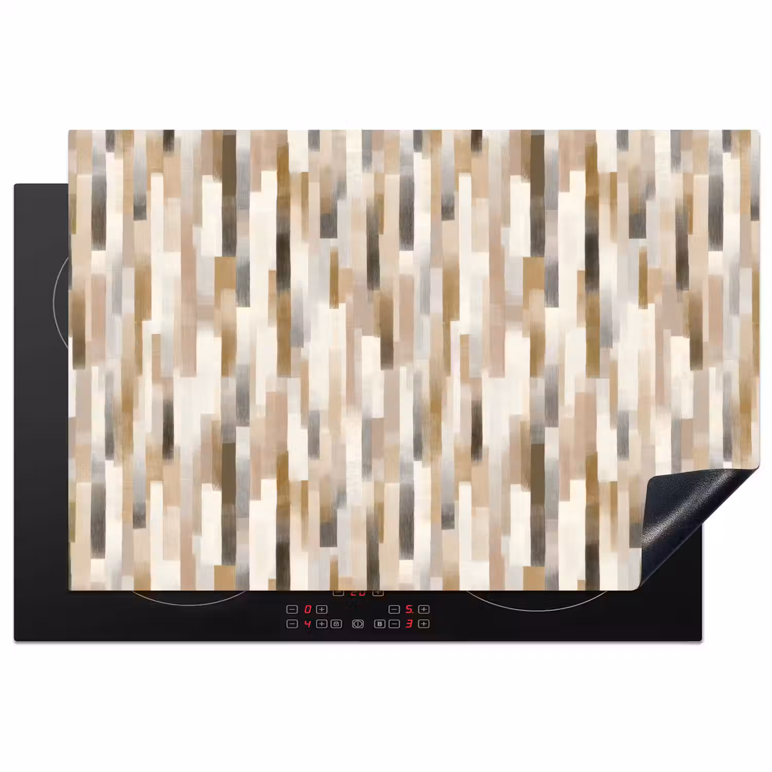 Abstract - Patroon - Kwaststreken Inductie beschermer vinyl 3mm klein 276 -3d