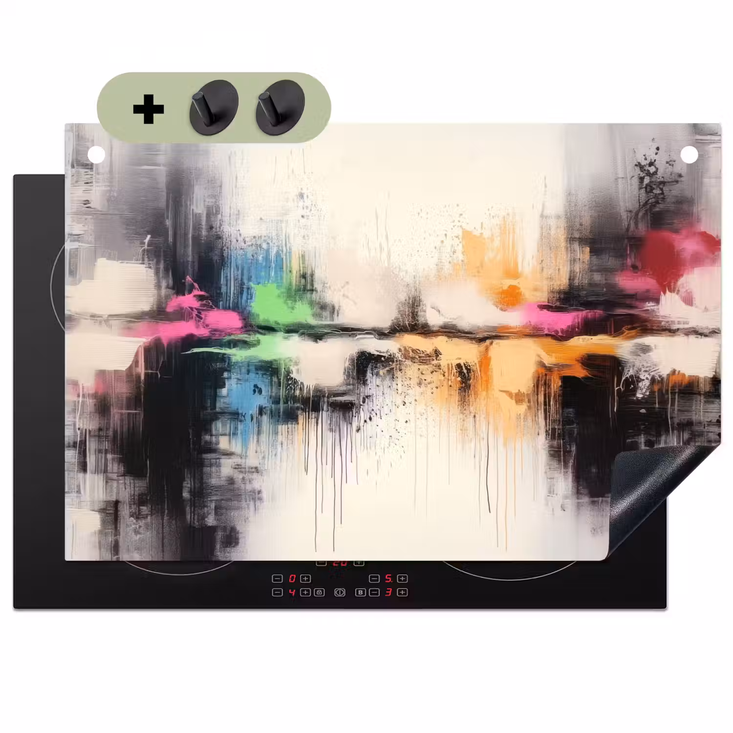 Abstract - Kleurexplosie - Landschap Inductie beschemer met haakjes klein -3d