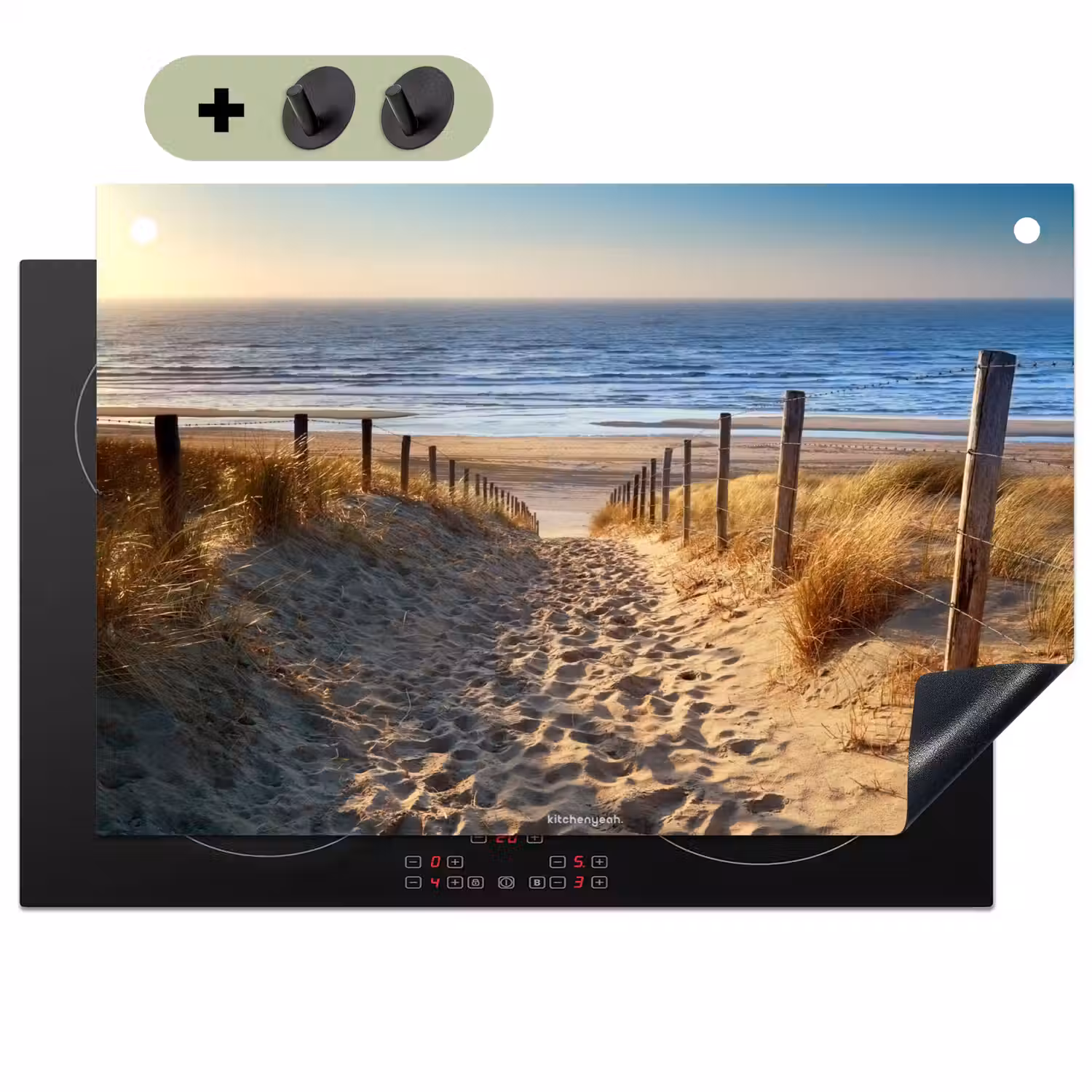 Strand - Natuur Inductie beschemer met haakjes klein -3d