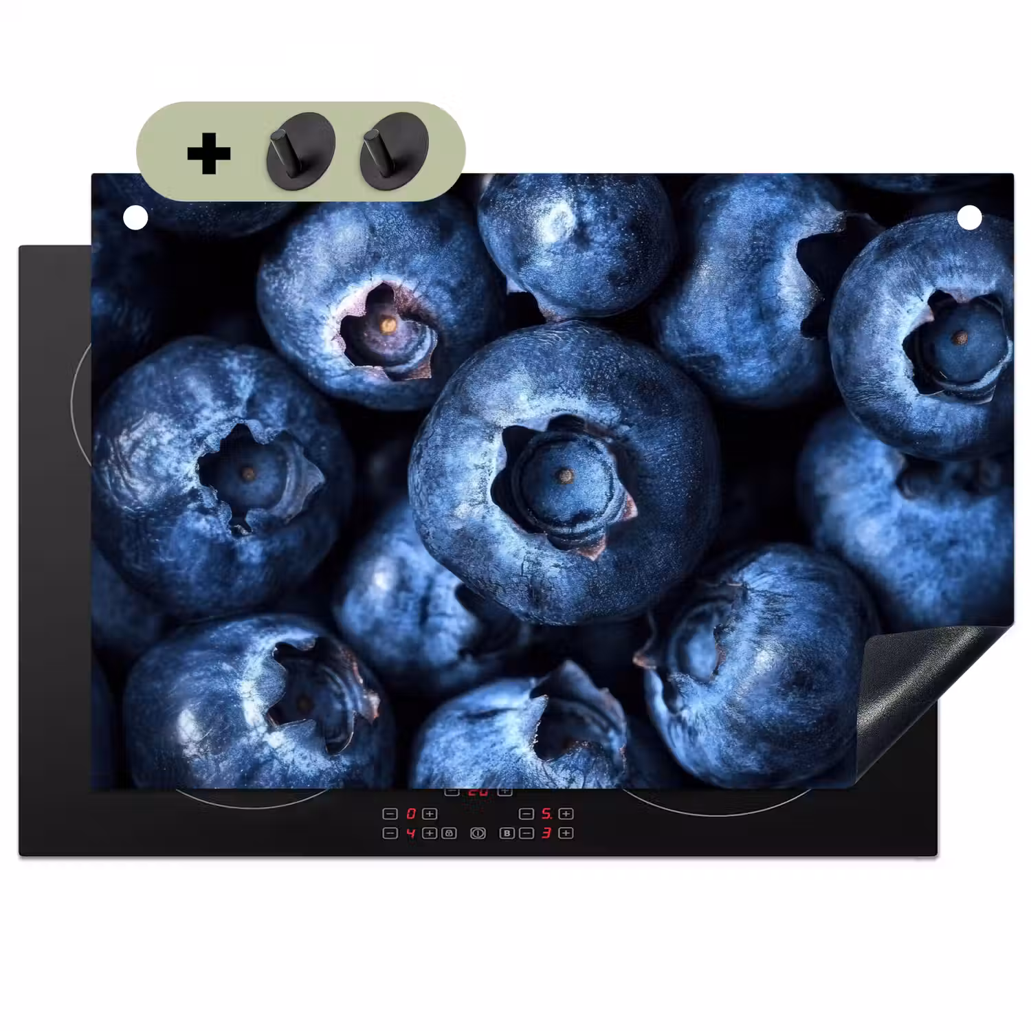 Bessen - Blauw - Fruit Inductie beschemer met haakjes klein -3d