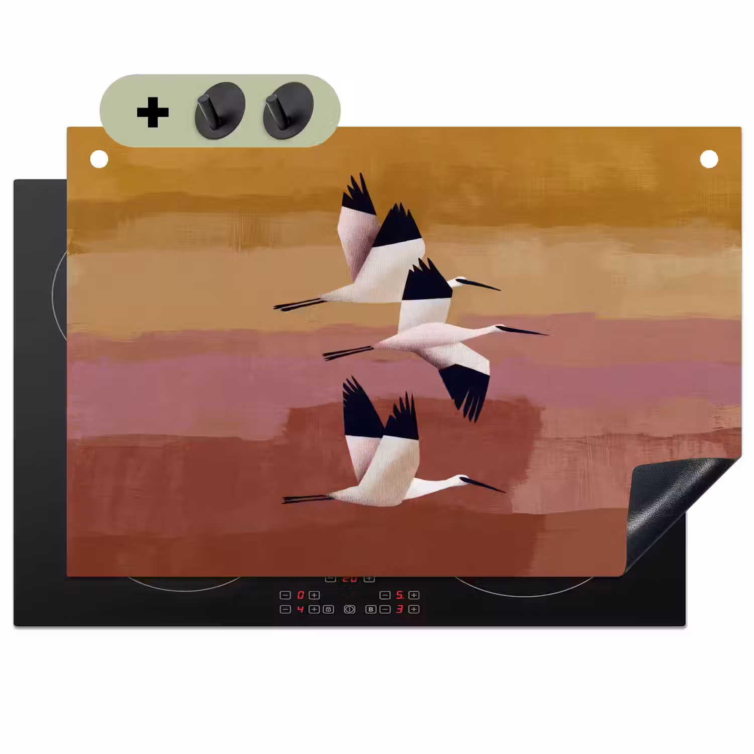 Vogels - Snavel - Abstract Inductie beschemer met haakjes klein -3d