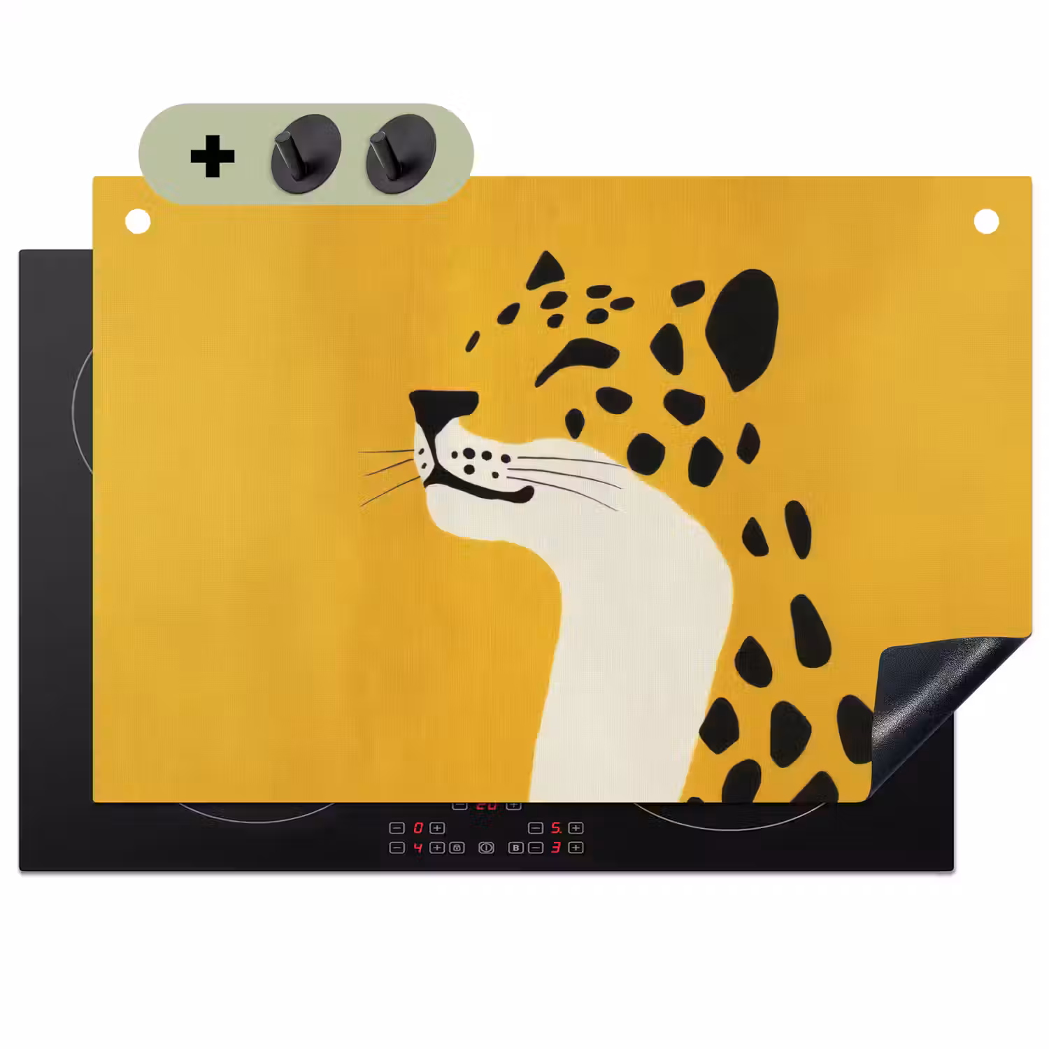 Cheetah - Illustratie - Geel Inductie beschemer met haakjes klein -3d