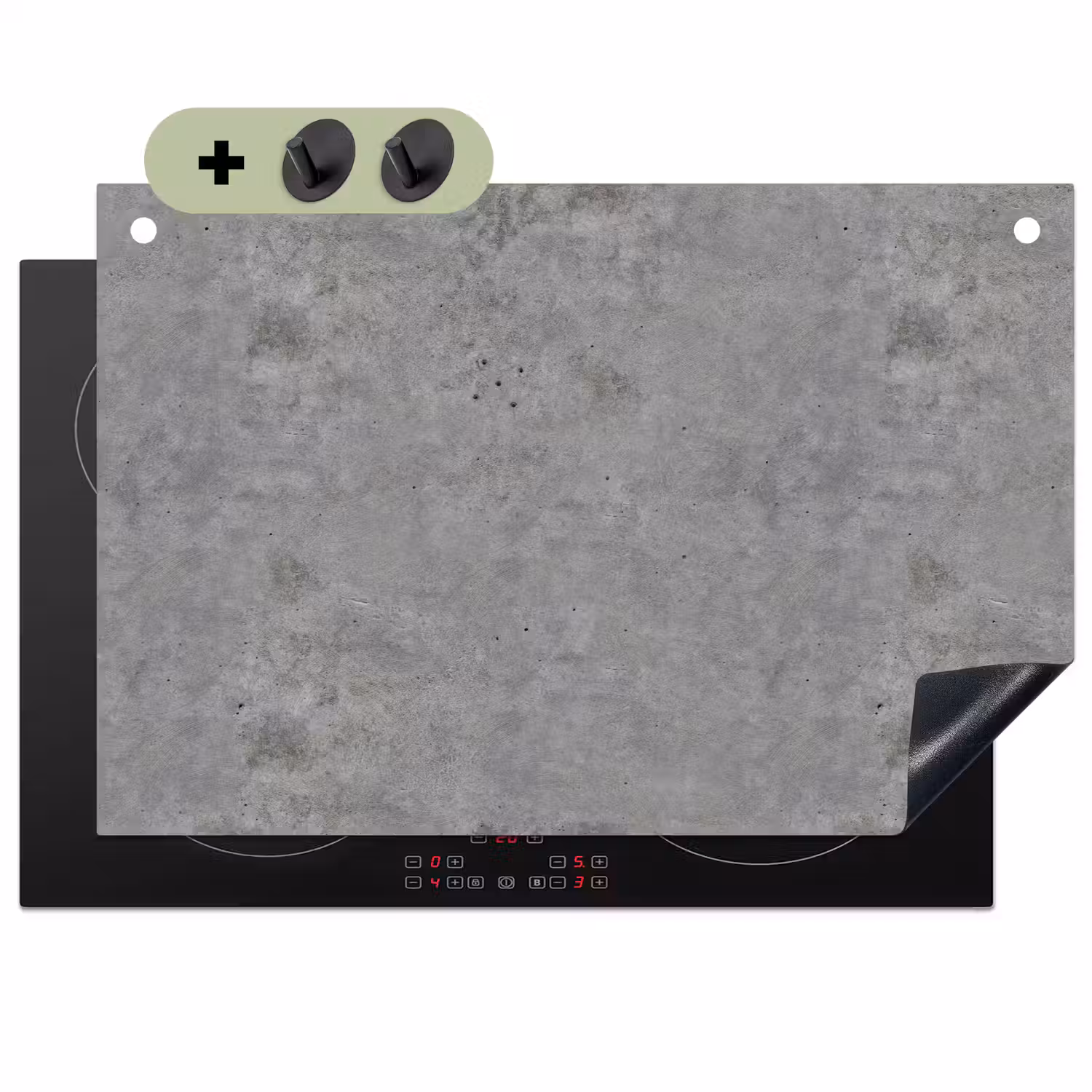 Beton - Industrieel - Patronen Inductie beschemer met haakjes klein 777 -3d