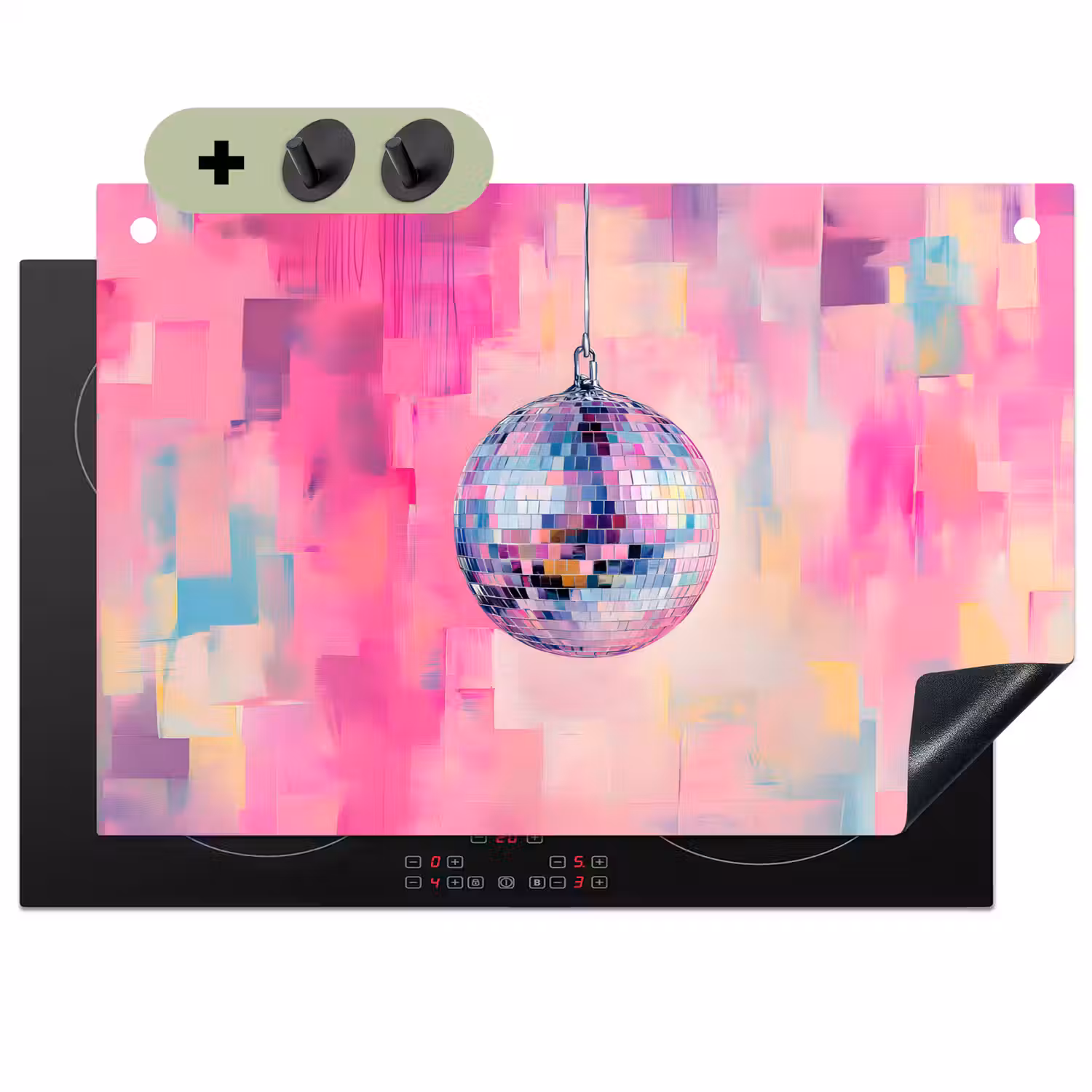 Discobal - Pink - Verf Inductie beschemer met haakjes klein -3d
