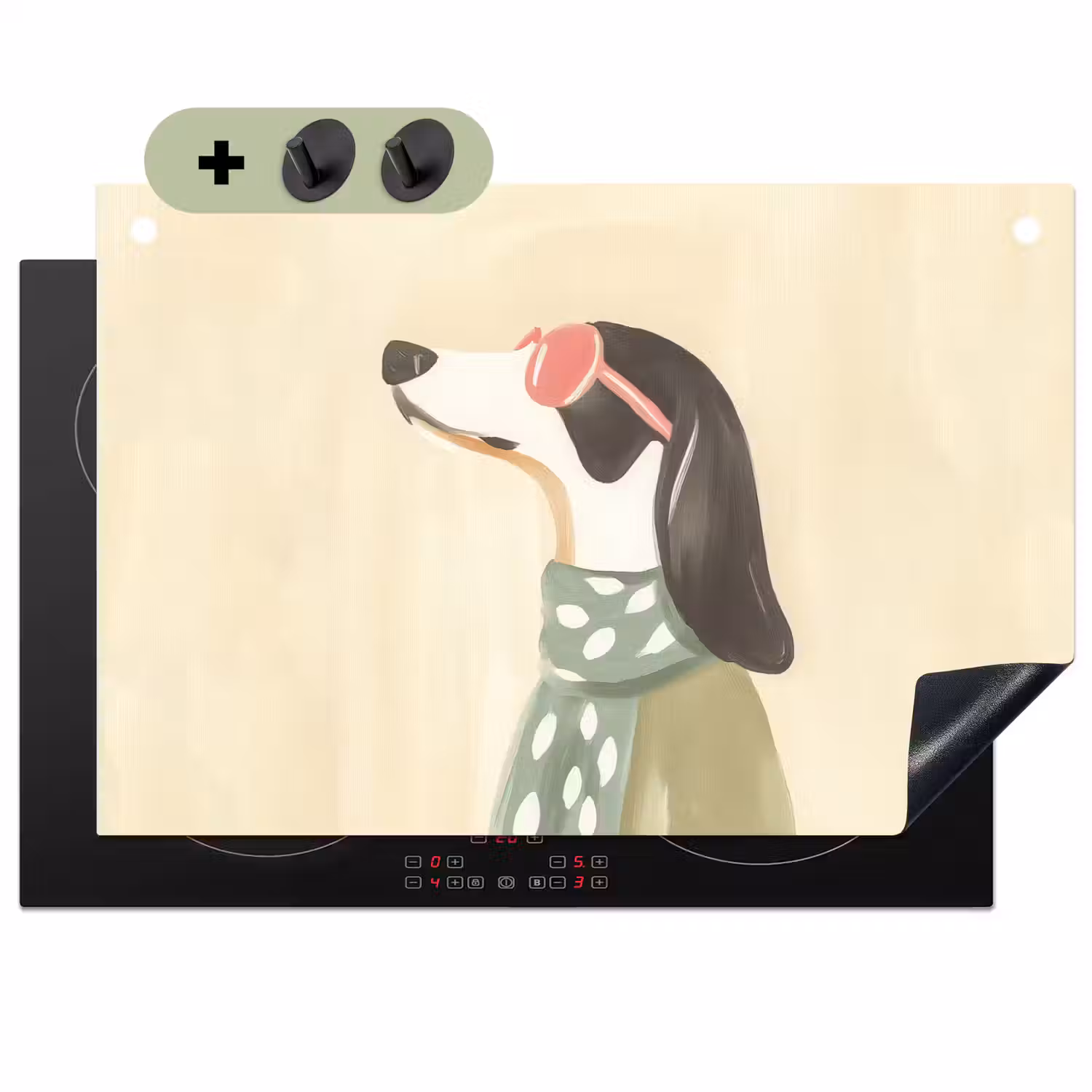 Hond - Zonnebril - Sjaal Inductie beschemer met haakjes klein -3d