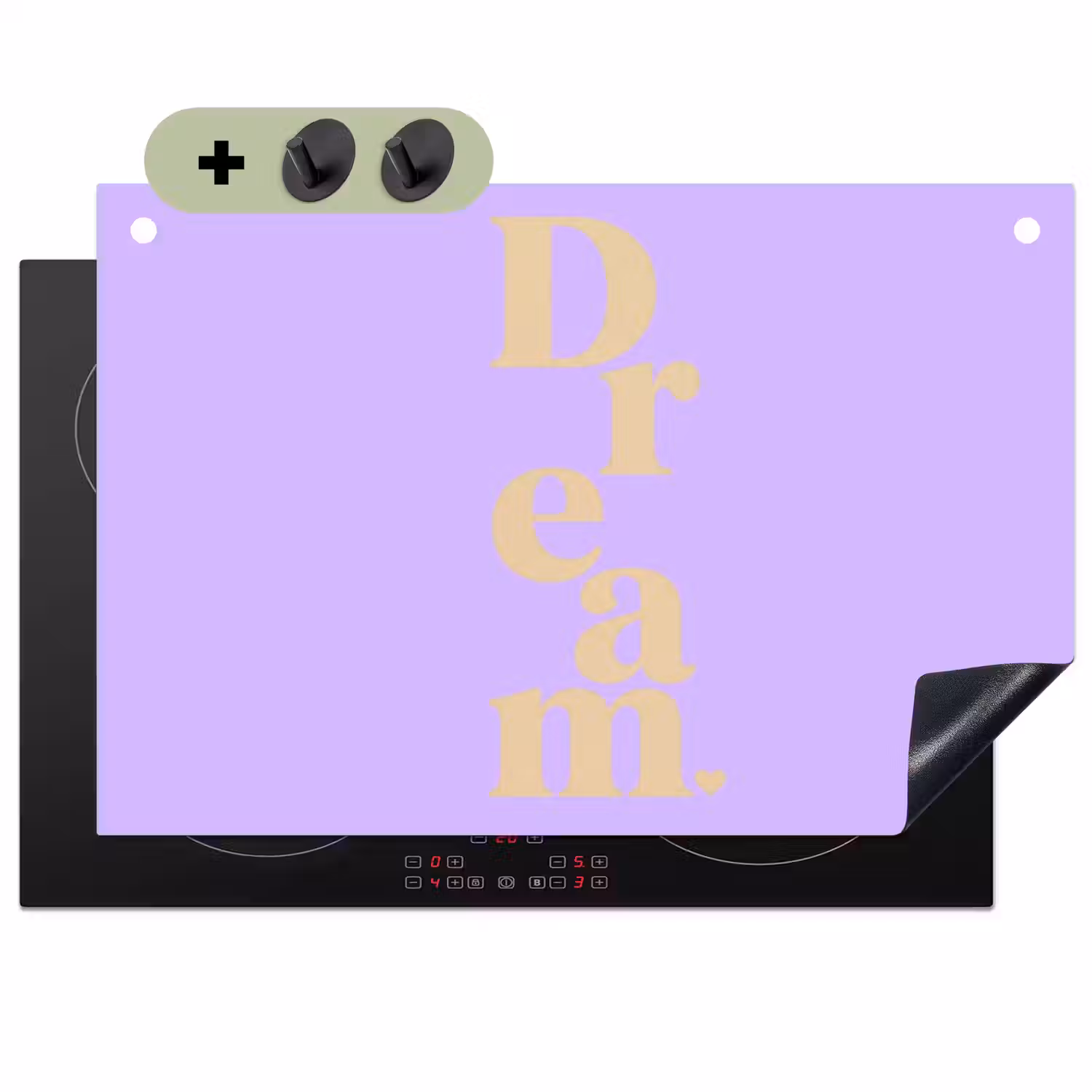 Dream - Paars - Typografisch Inductie beschemer met haakjes klein -3d