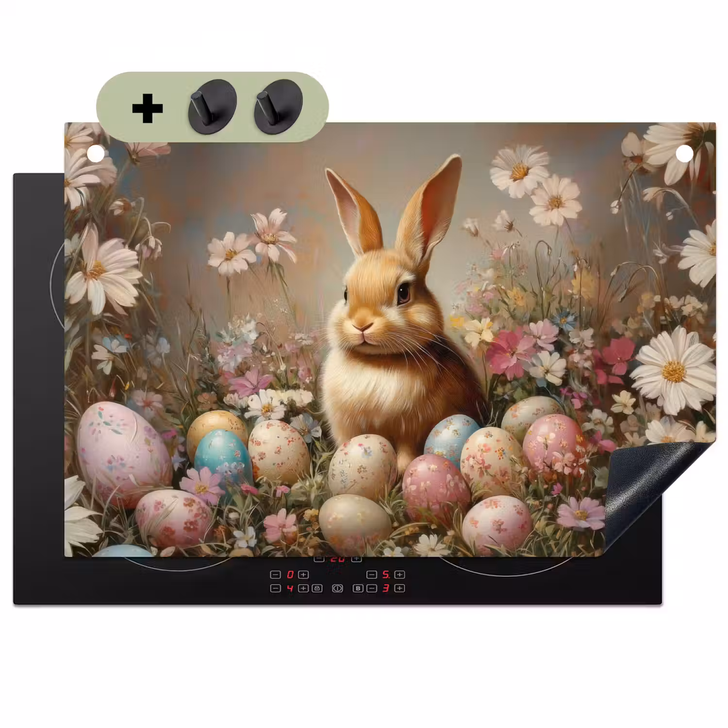 Paashaas - Lente - Paaseieren Inductie beschemer met haakjes klein -3d