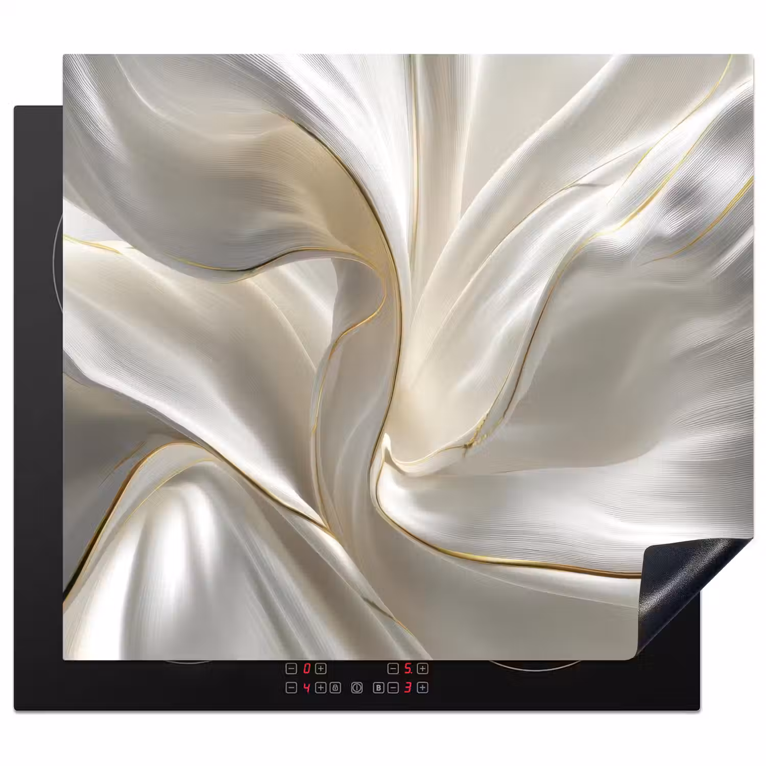Stof - Plooien - Goud Inductie beschermer vinyl 3mm middel -3d