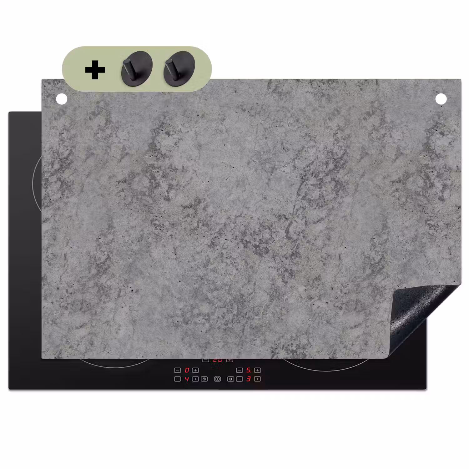 Industrieel - Beton - Patronen Inductie beschemer met haakjes klein 777 -3d