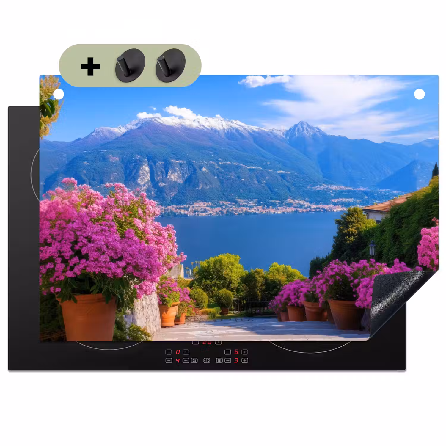 Lake Como - Italië - Landschap Inductie beschemer met haakjes klein -3d