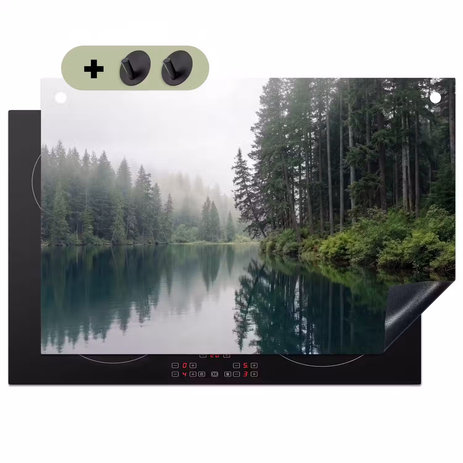 Bergen - Meer - Bos Inductie beschemer met haakjes klein -3d
