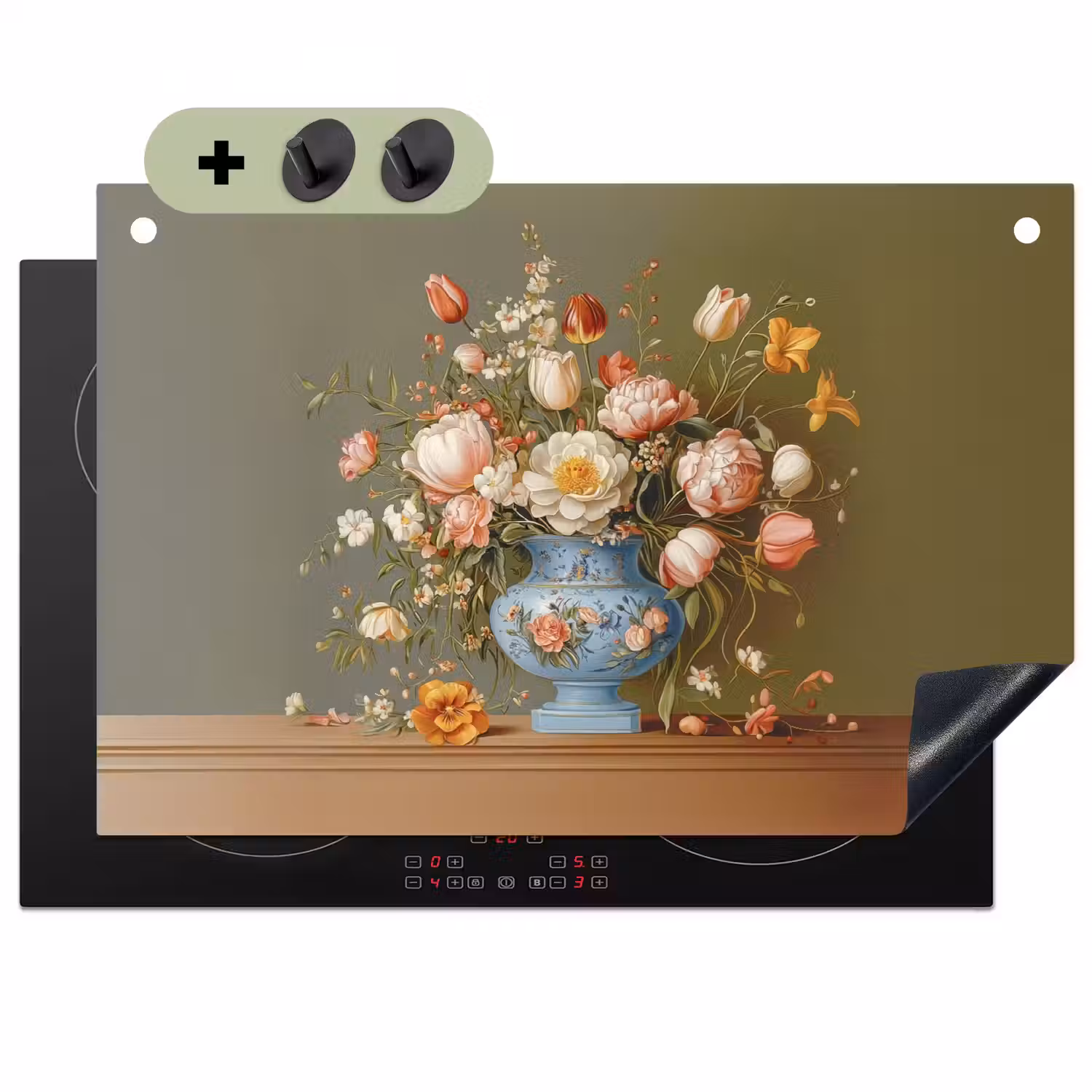 Neutral - Bloemen - Boeket - Vaas Inductie beschemer met haakjes klein -3d