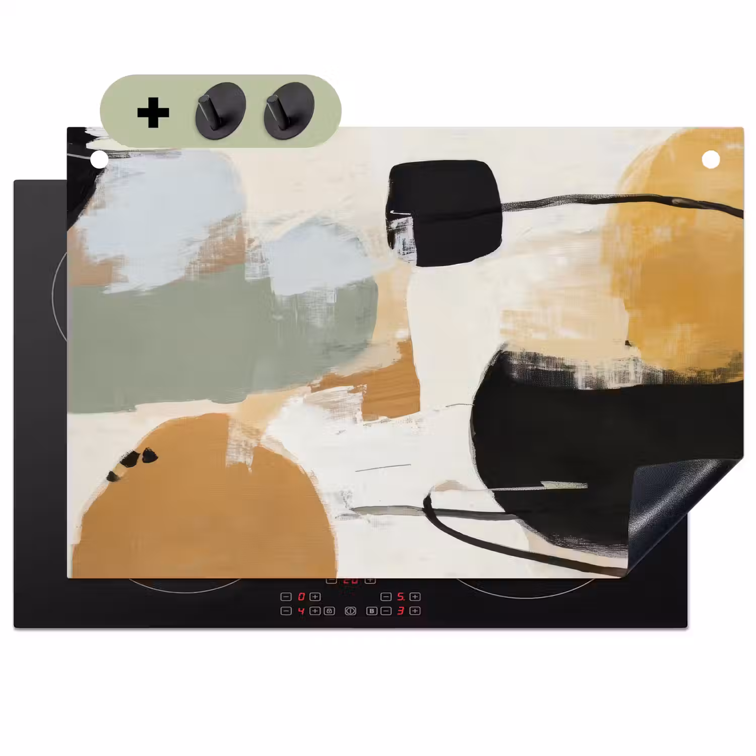 Paint - Abstract - Kleuren Inductie beschemer met haakjes klein -3d