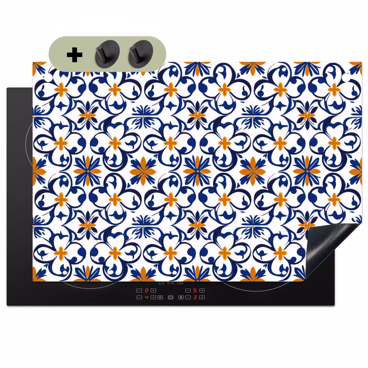 Patroon - Modern - Kleurrijk Inductie beschemer met haakjes klein 777 -3d