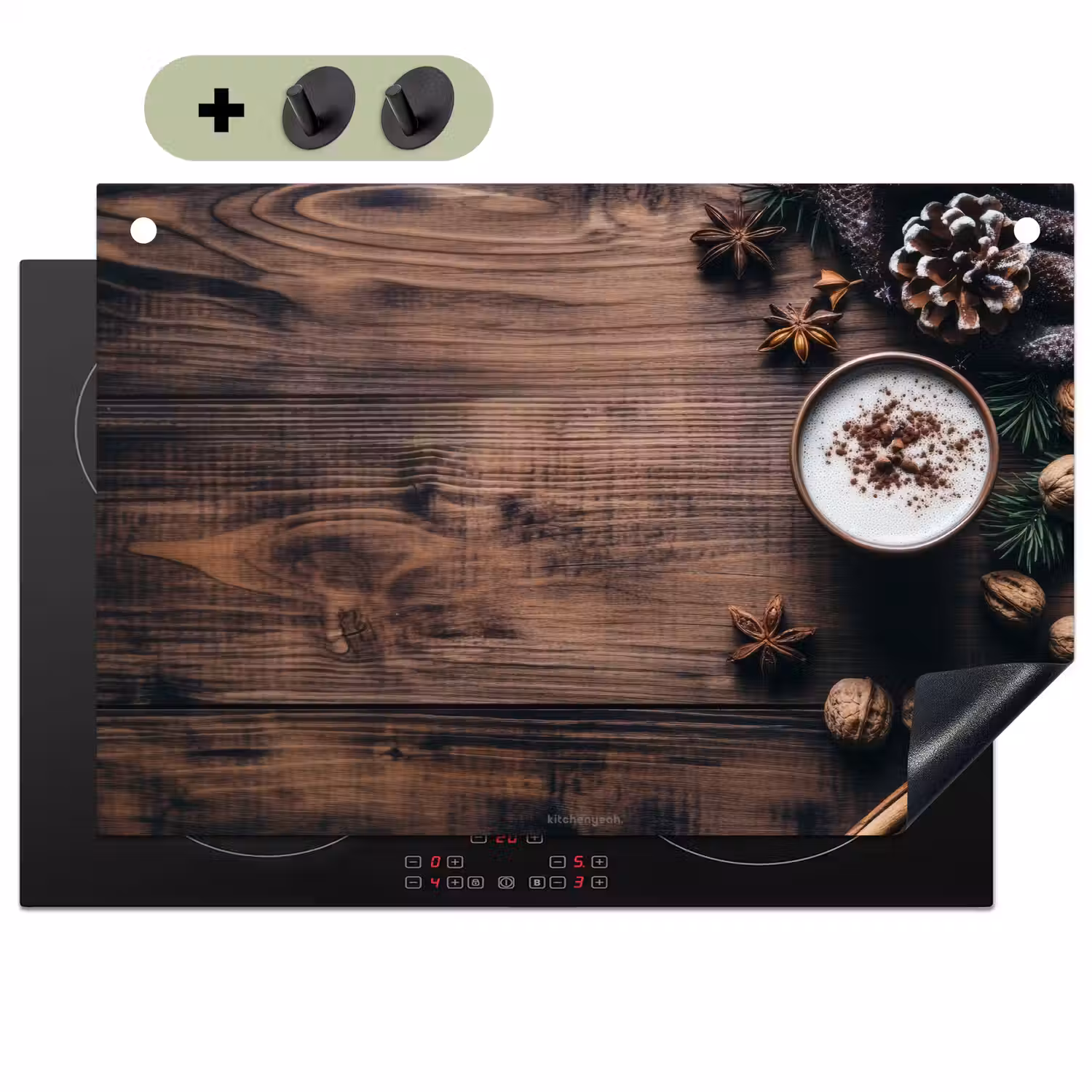 Winter - Houtlook - Stilleven Inductie beschemer met haakjes klein -3d