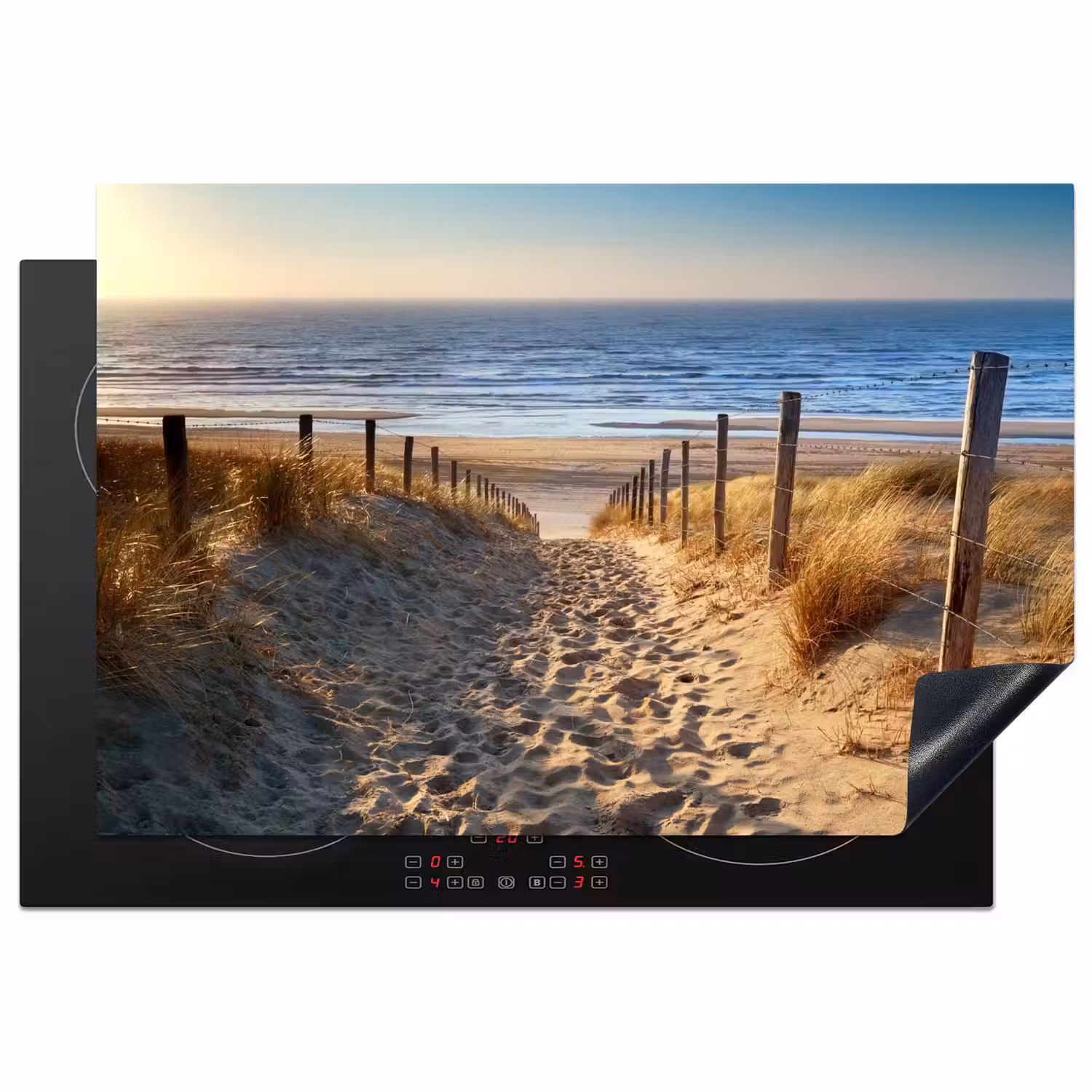 Strand - Zee - Nederland - Duinen - Zon Inductie beschermer vinyl 3mm klein -3d