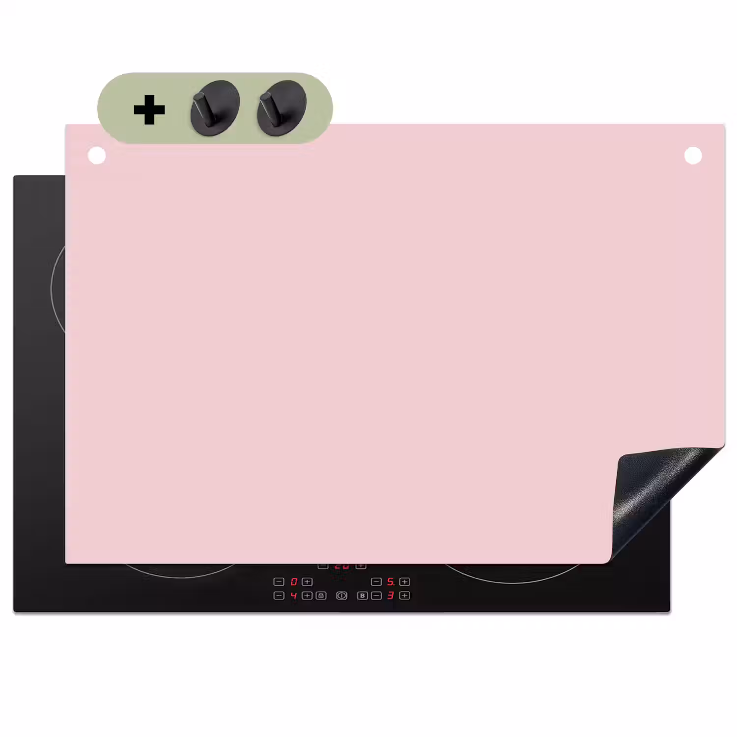 Blush - Pink - Roze Inductie beschemer met haakjes klein 777 -3d