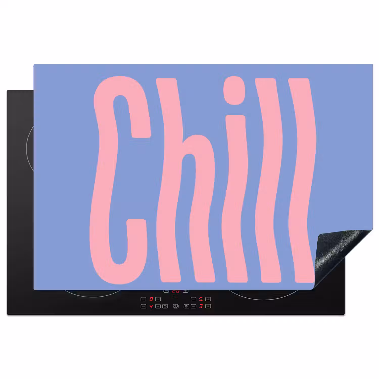 Chill - Roze - Blauw - Golvend Inductie beschermer vinyl 3mm klein -3d
