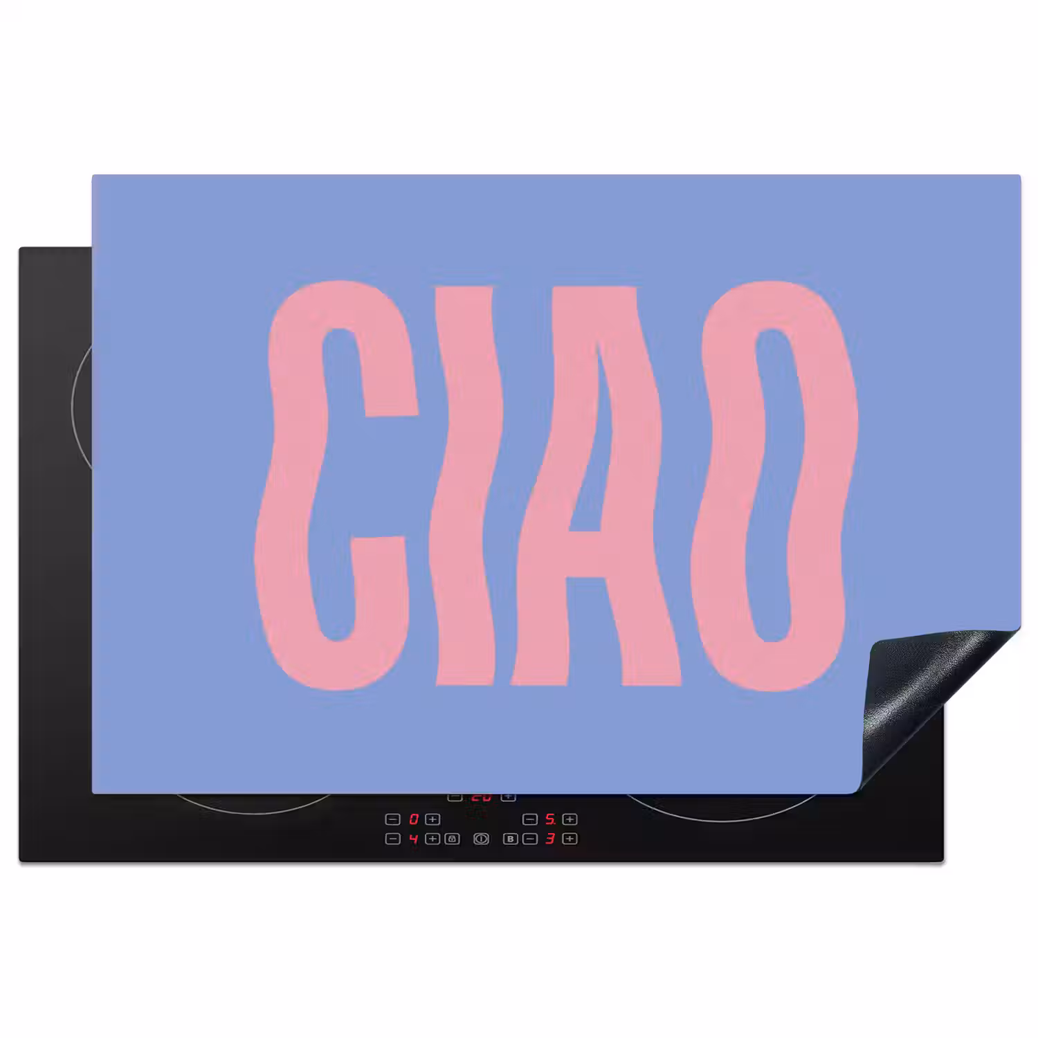Ciao - Roze - Blauw - Golvend Inductie beschermer vinyl 3mm klein -3d